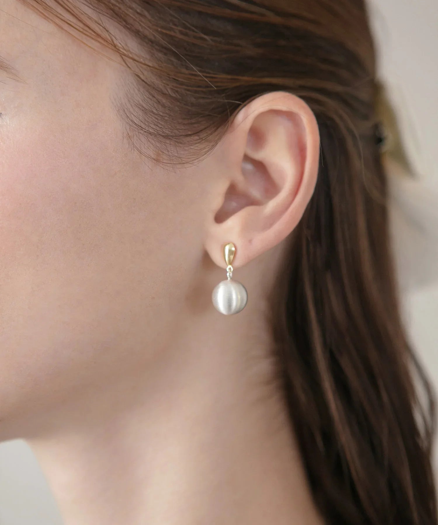 【当日発送】ゴールパーツドロップパールピアス