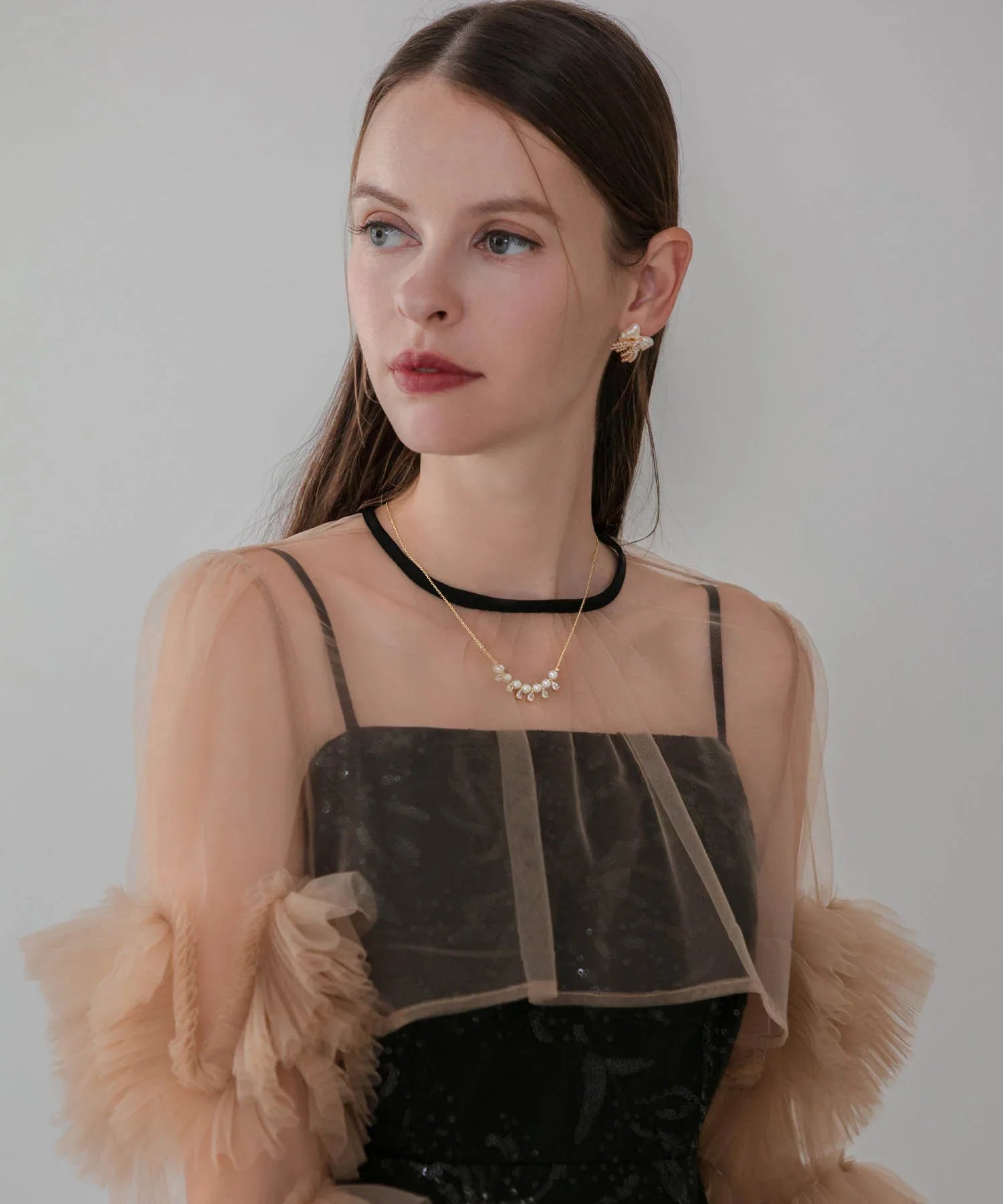 【当日発送】パールティアドロップネックレス