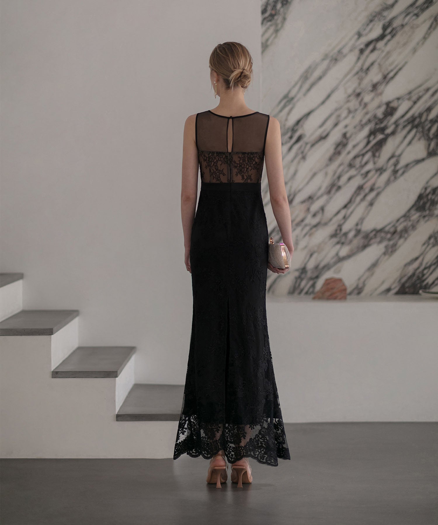 【LEJA LUXE】シェルカップレースマーメイドドレス