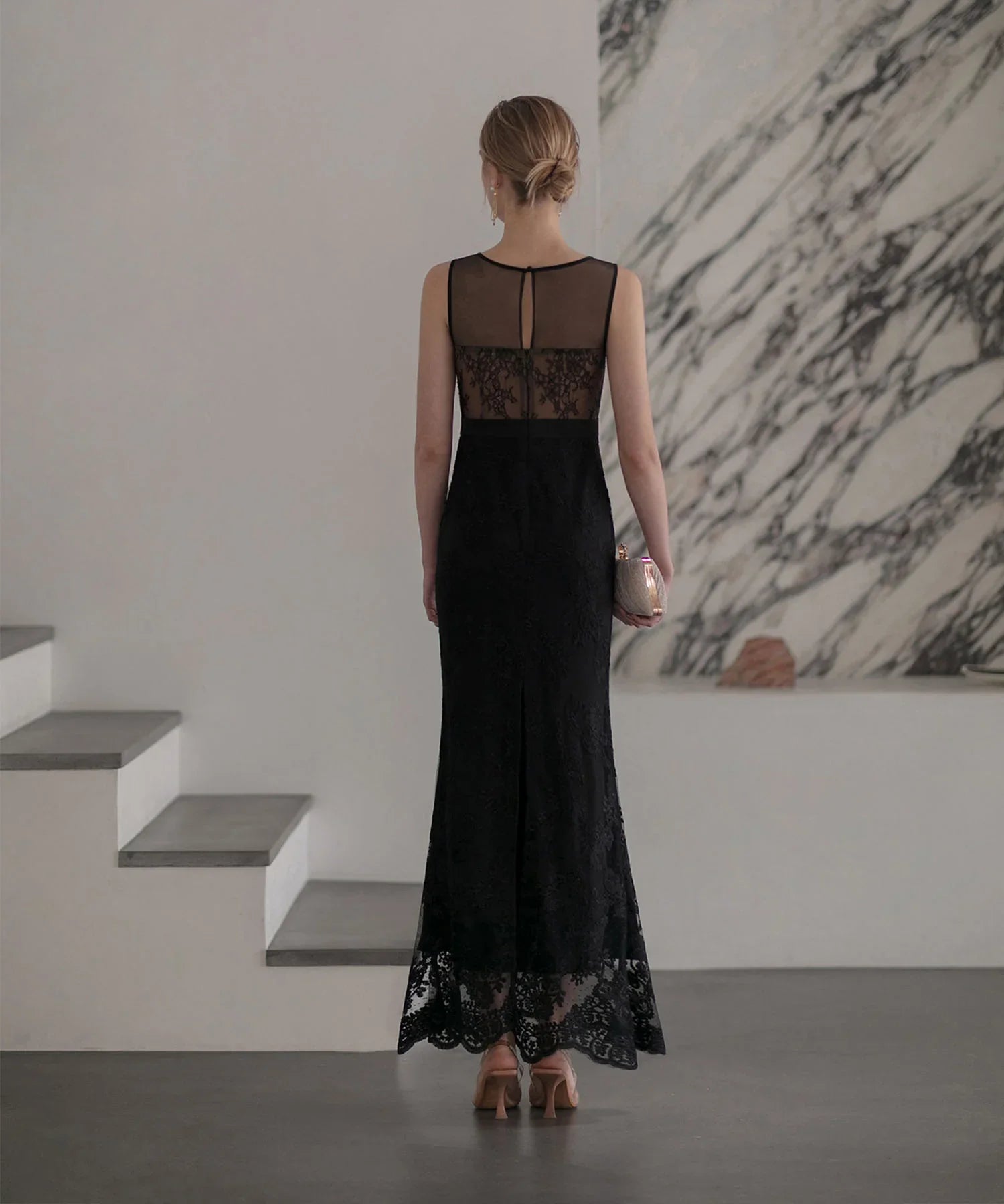 【LEJA LUXE】シェルカップレースマーメイドドレス