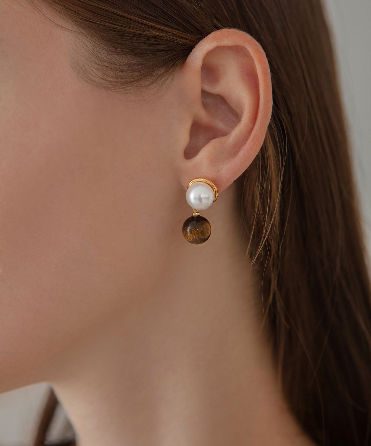 【当日発送】ミックスドロップアシンメトリーパールピアス