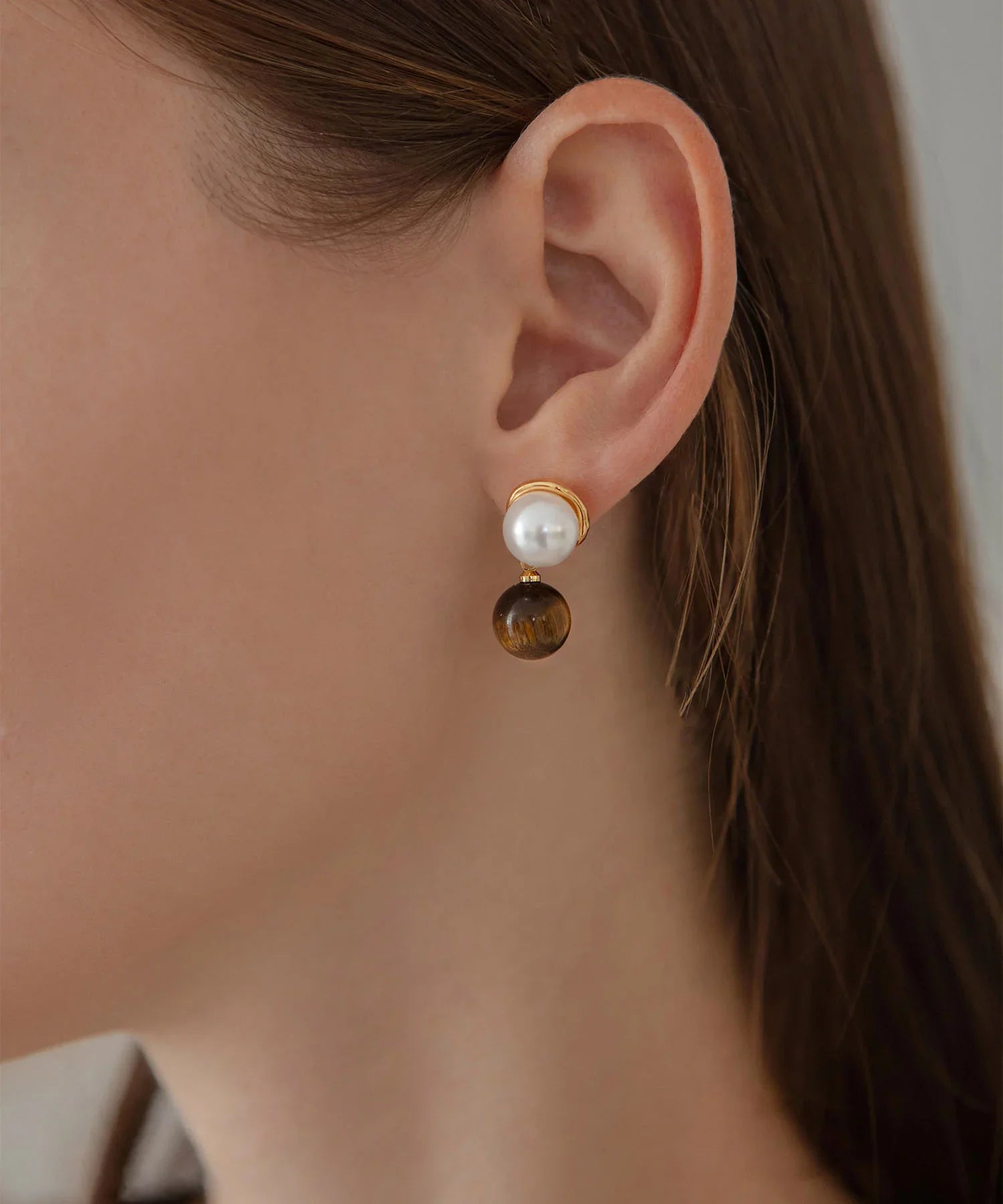 【当日発送】ミックスドロップアシンメトリーパールピアス