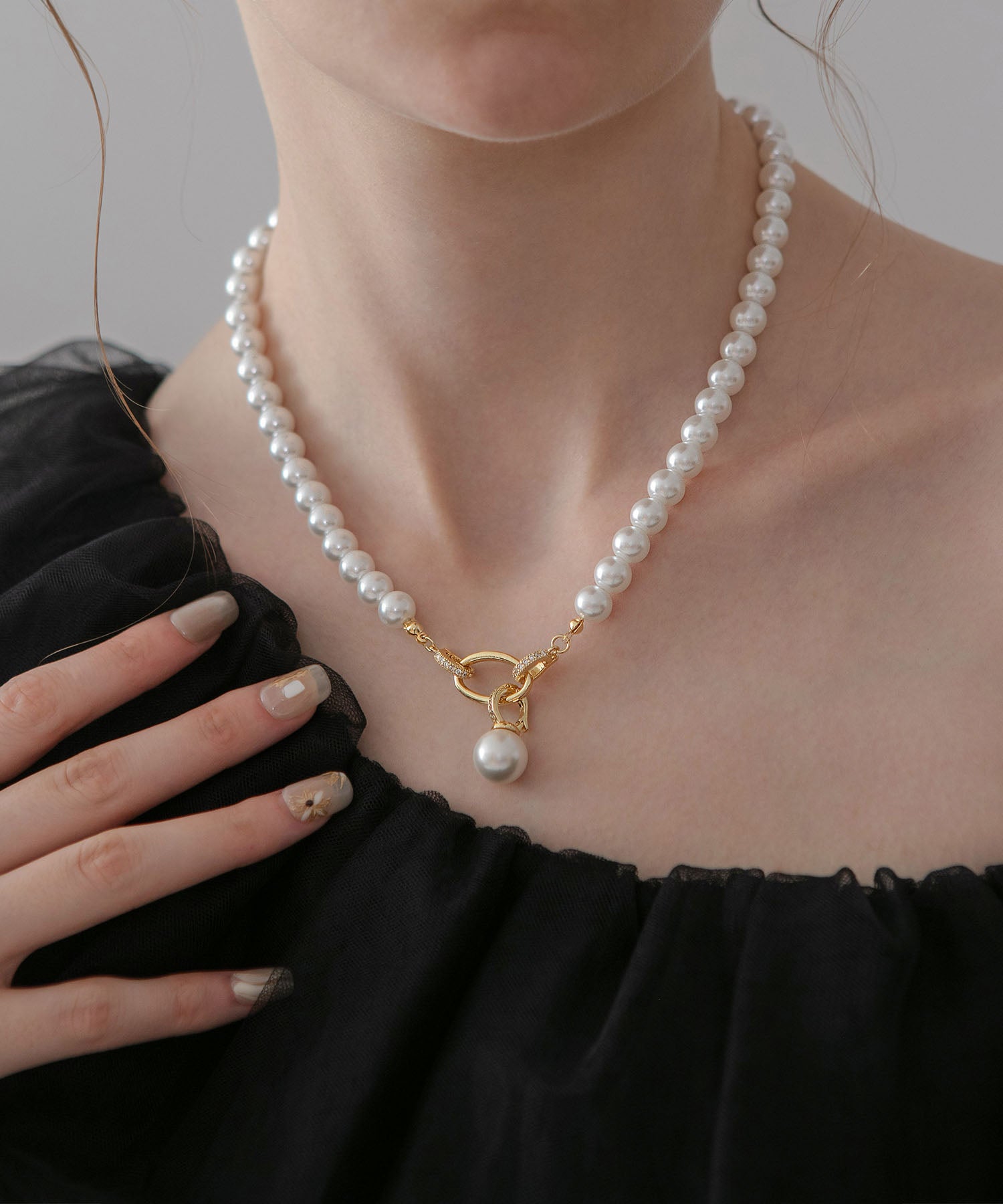 【当日発送】パールサークルネックレス