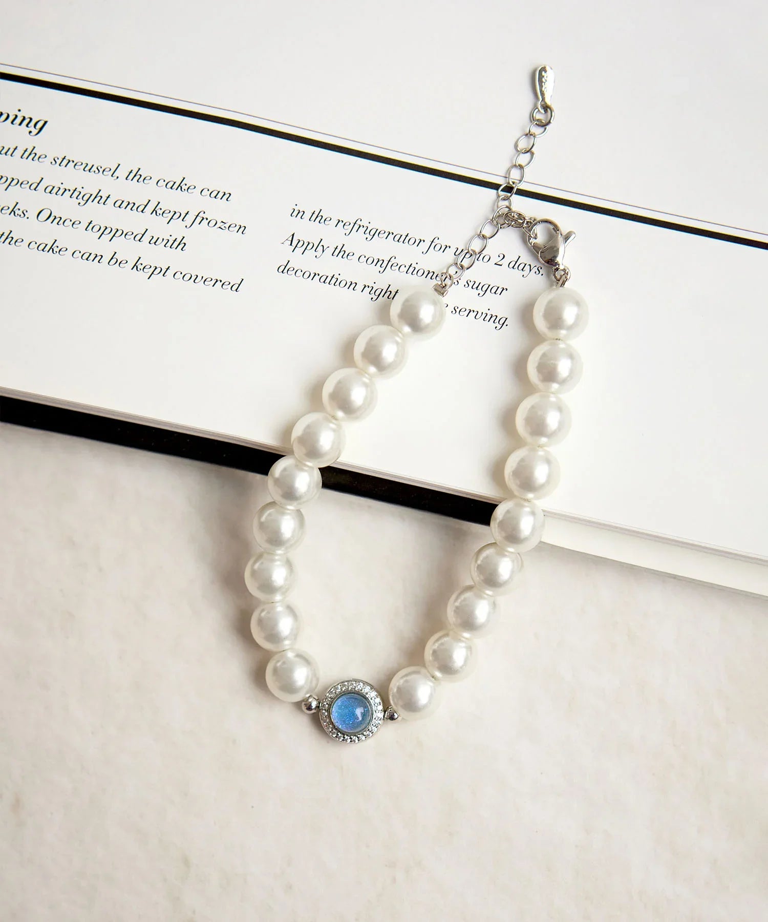 【当日発送】パールブルーストーン ブレスレット