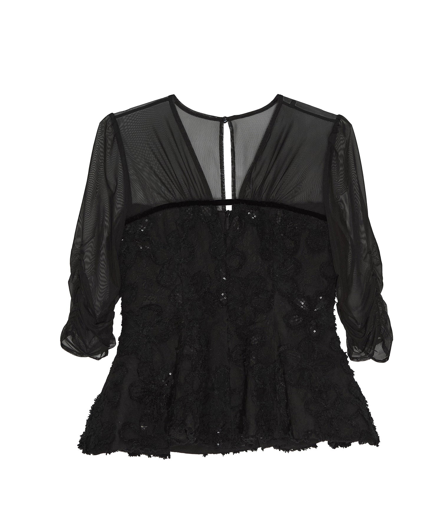 【LEJA LUXE】フラワーレースペプラムセットアップドレス