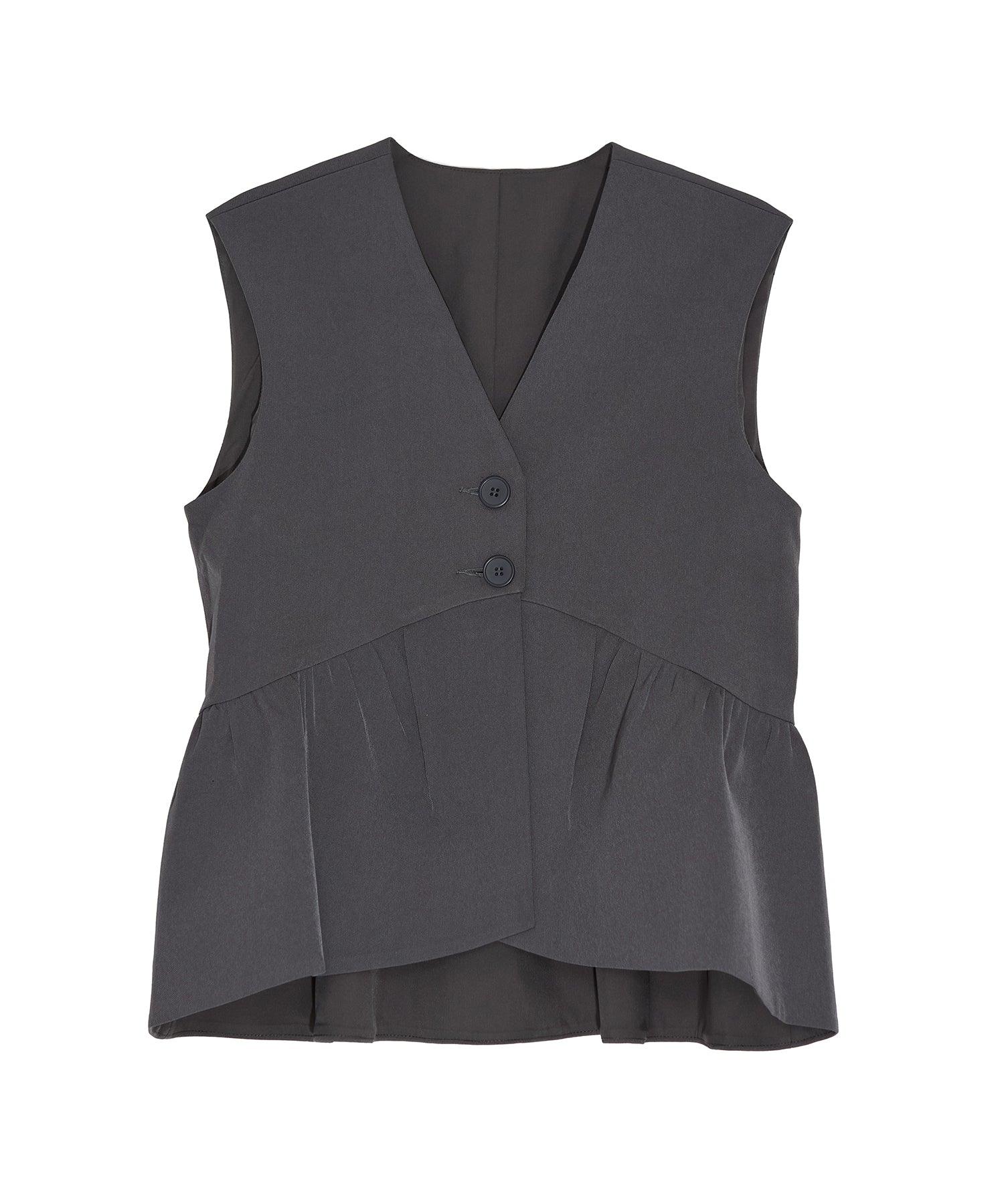 【当日発送】チュールフリルスリーブベストセットワンピースドレス