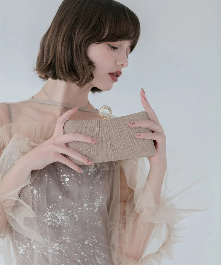 【当日発送】3WAYゴールドグリッターバッグ