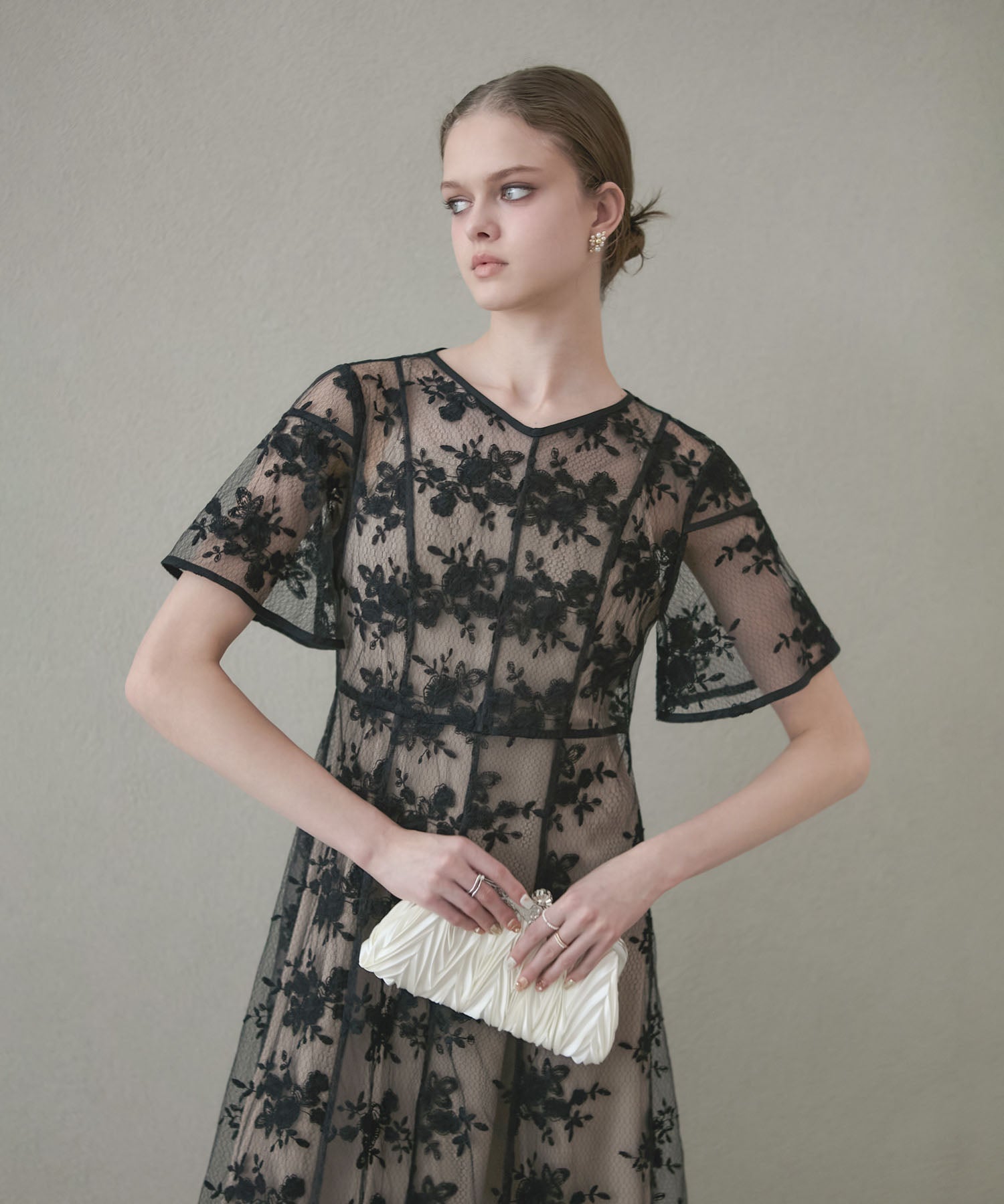 【当日発送】花柄バックリボンワンピースセットアップワンピースドレス