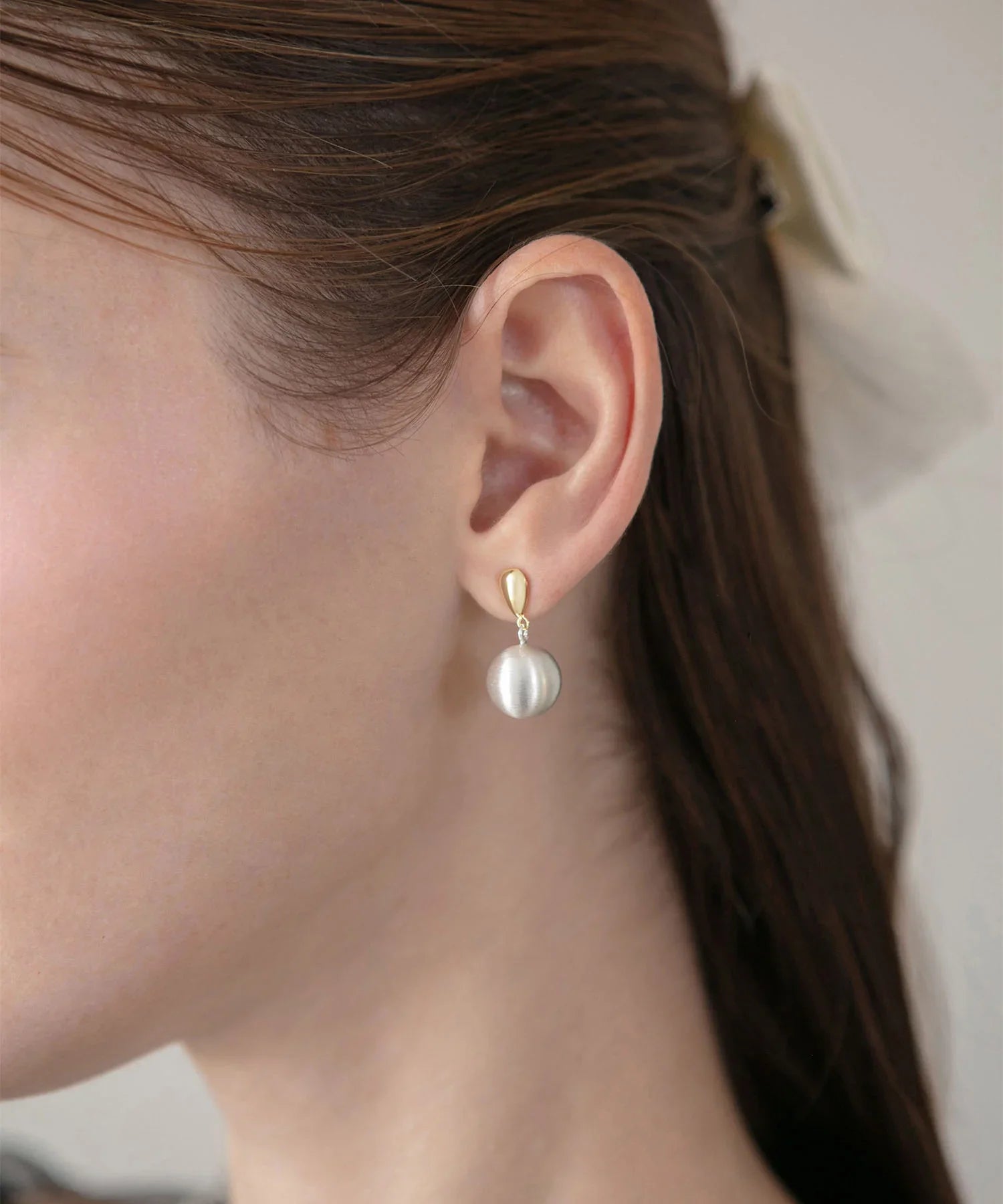 【当日発送】ゴールパーツドロップパールピアス