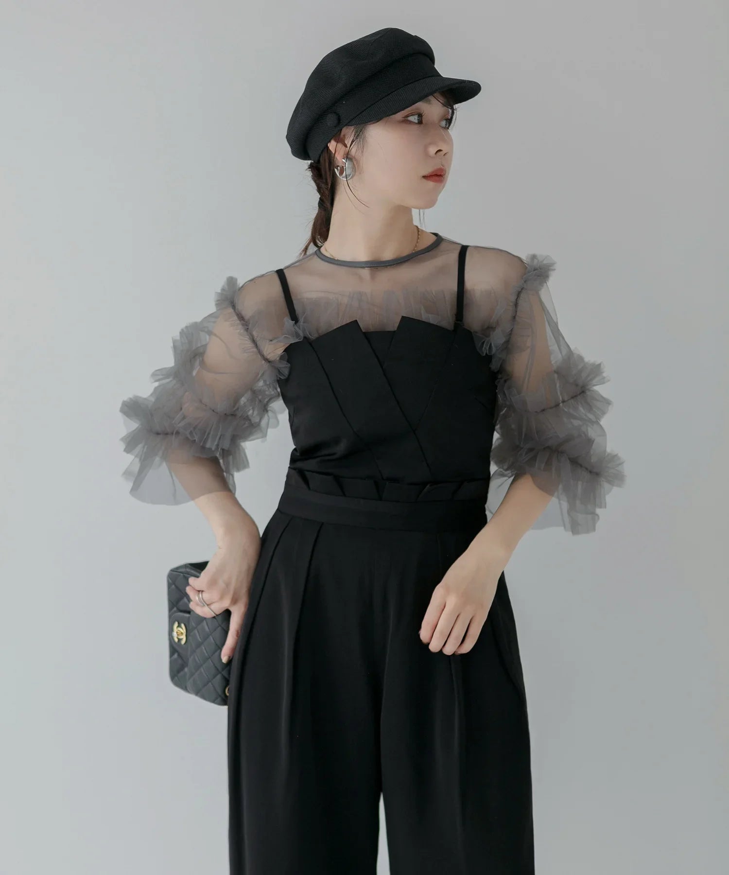 【当日発送】チュールフリルトップス