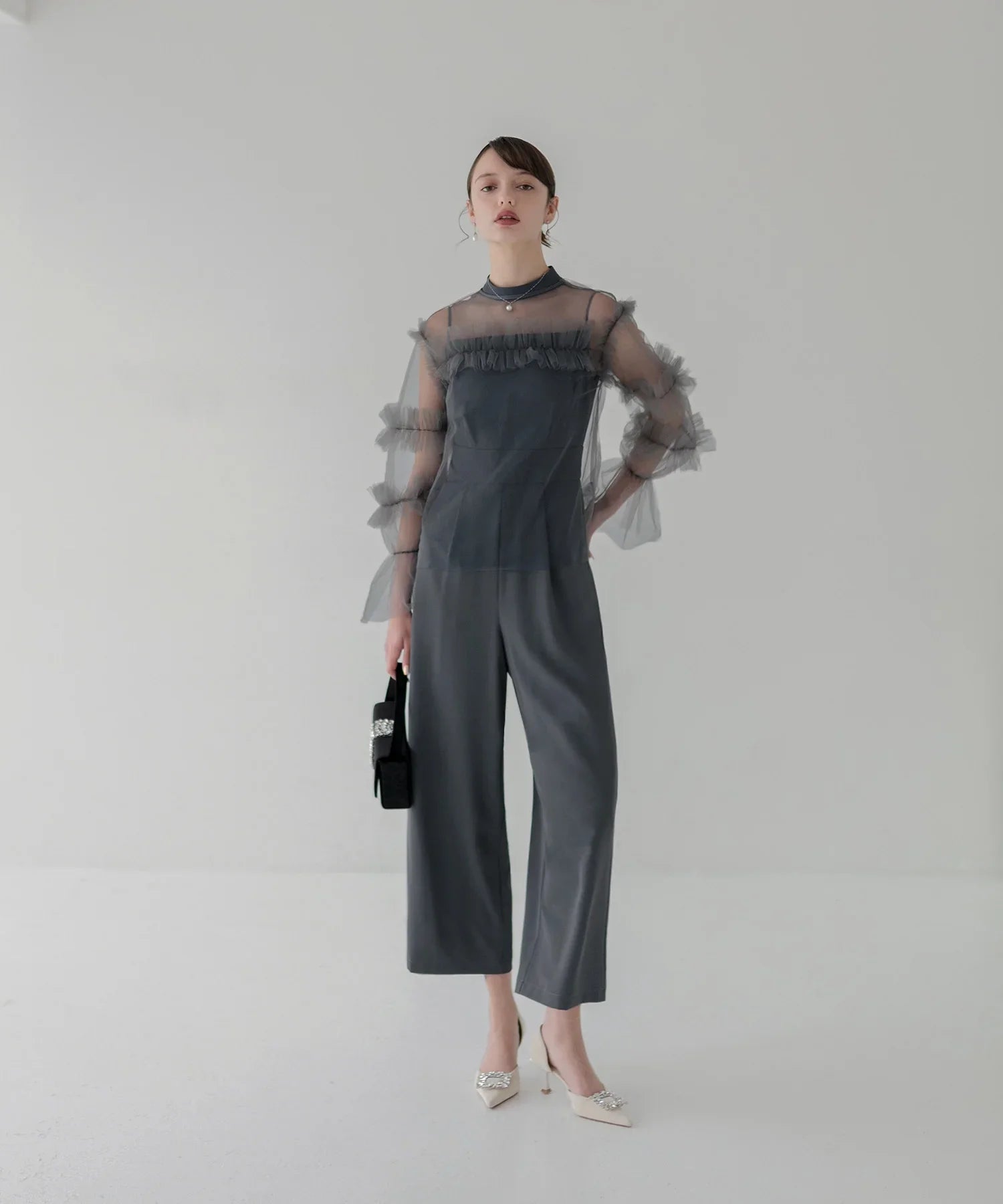 【当日発送】チュールフリルトップス