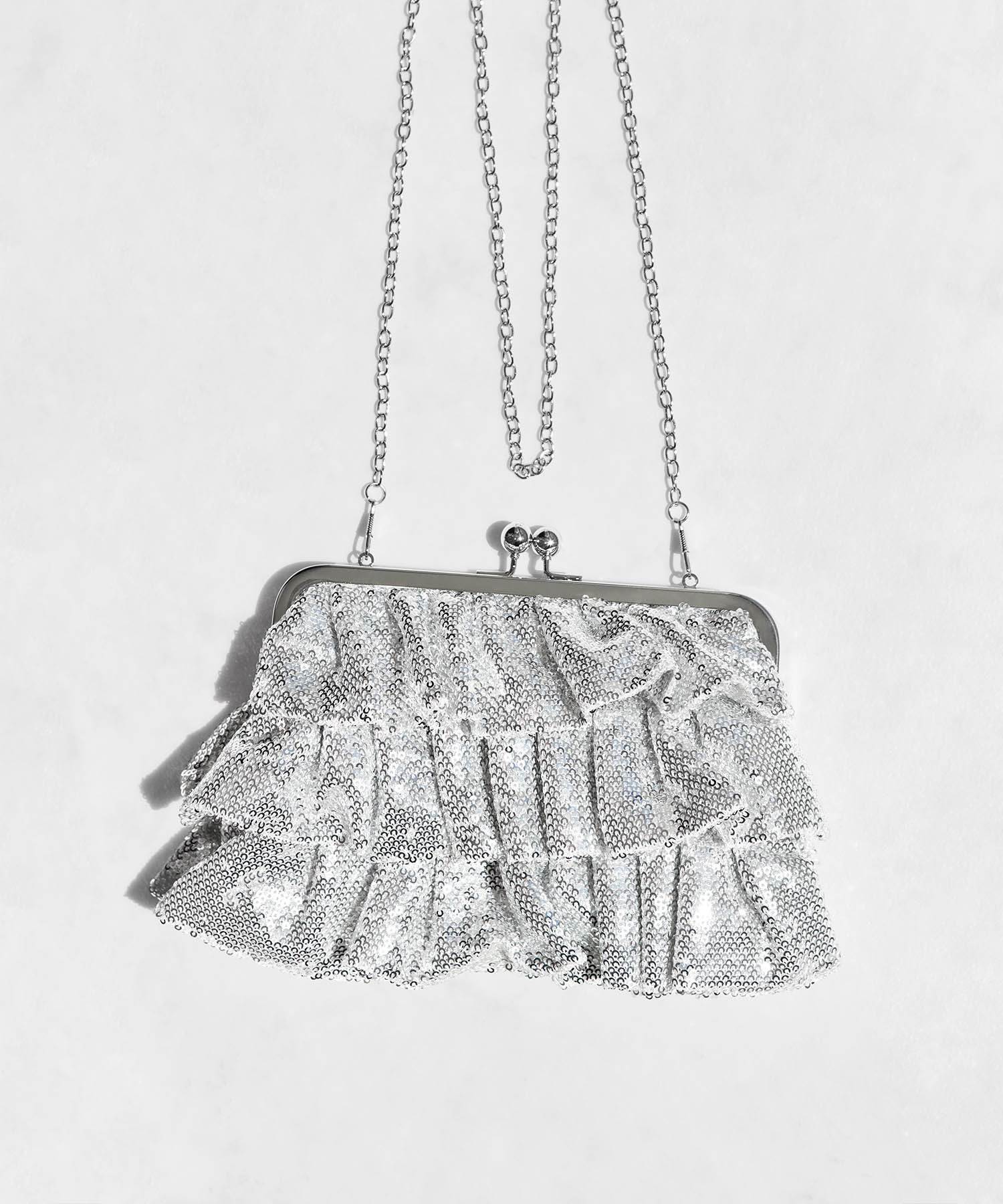 【当日発送】スパンコールフリルデザイン2WAYバッグ