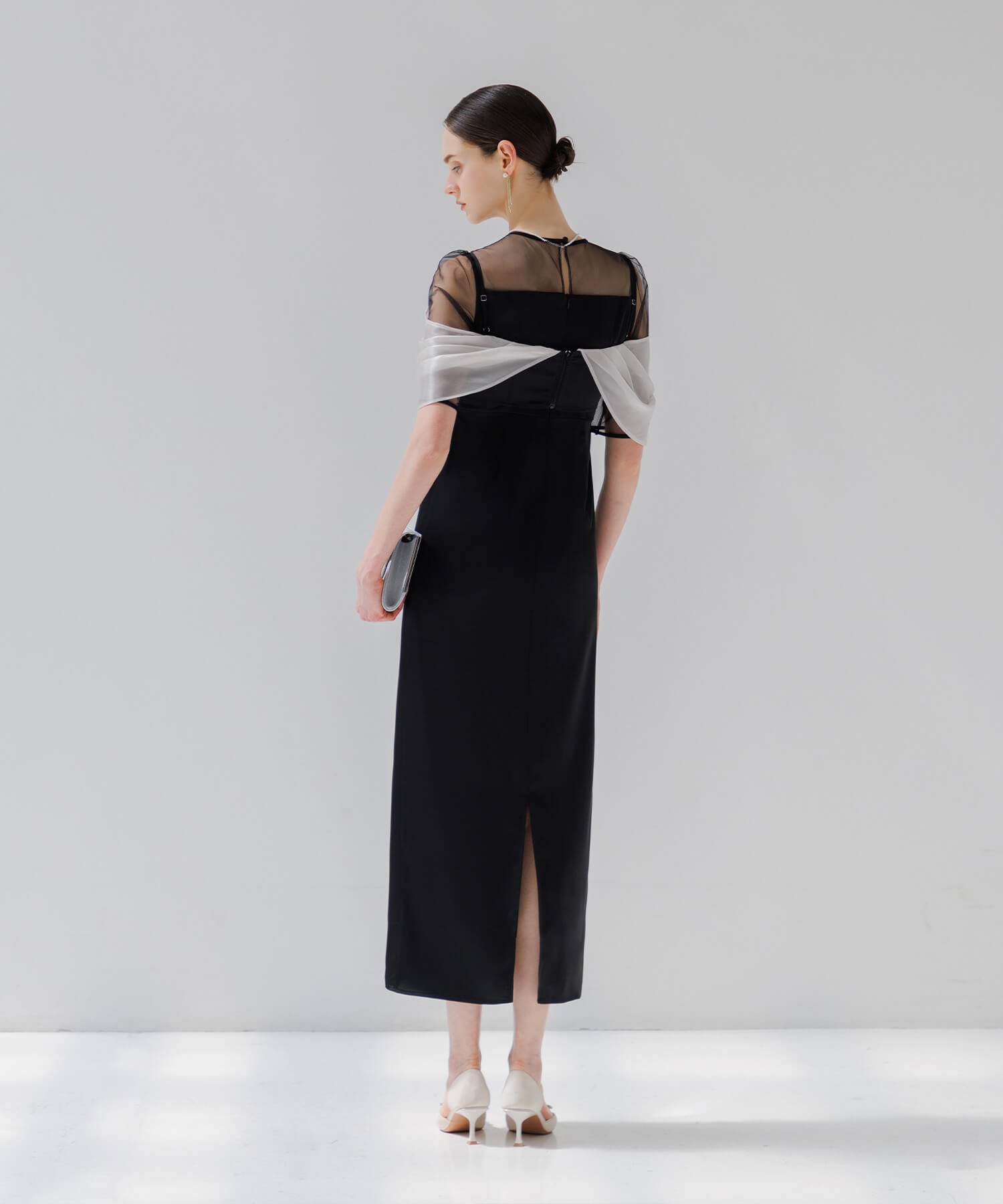 【SOLD OUT】2WAYシアーレイヤードビスチェIラインワンピースドレス