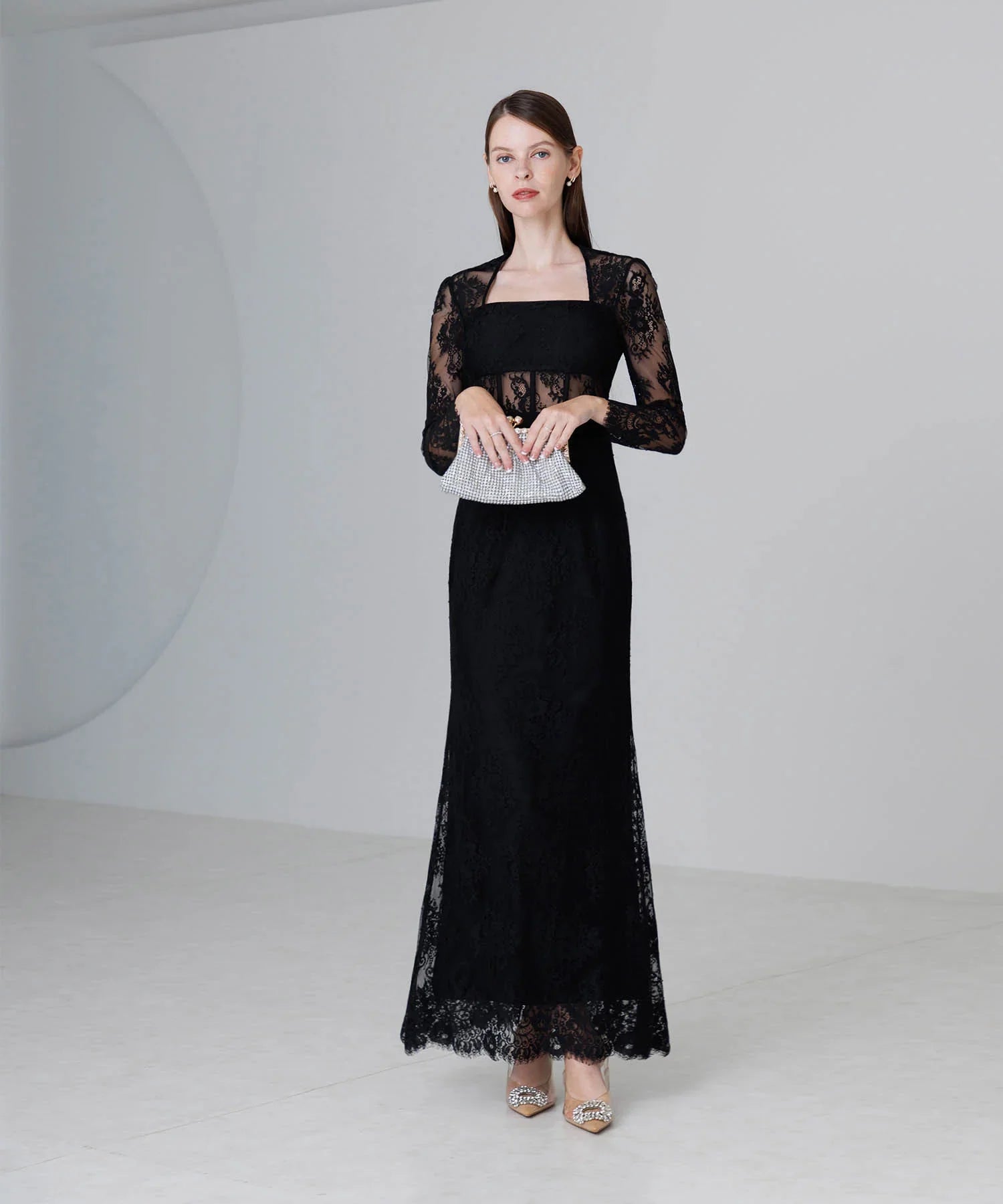 【LEJA LUXE】レースチューブデザインマーメイドドレス