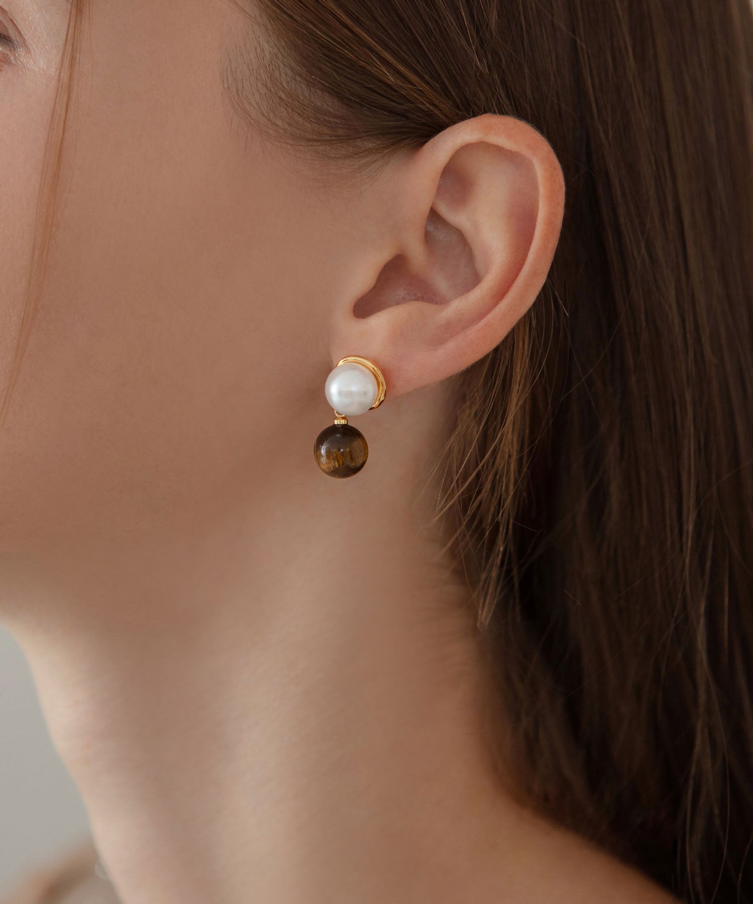 【当日発送】ミックスドロップアシンメトリーパールピアス