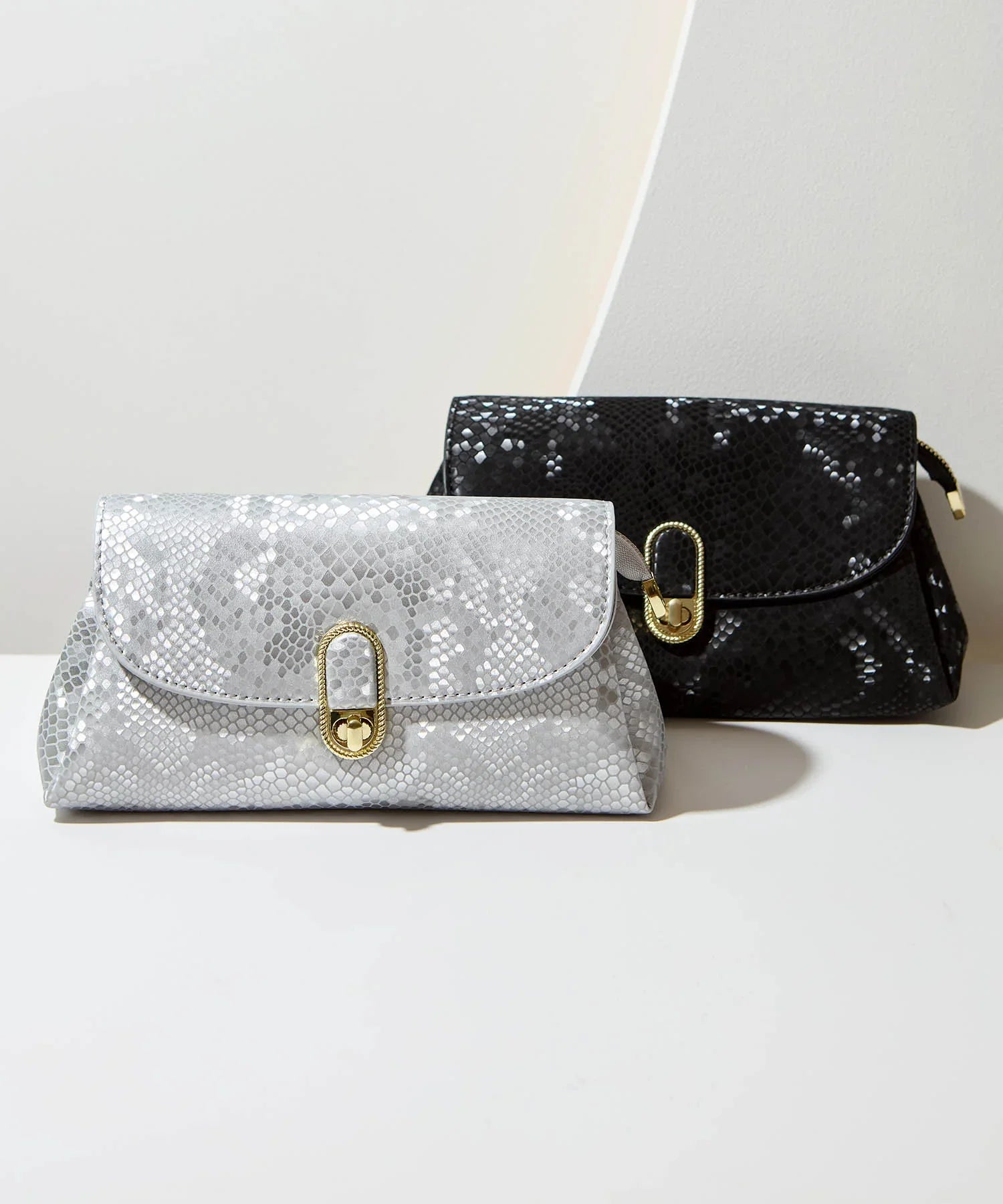 【当日発送】2WAYパイソンゴールドチェーンバッグ