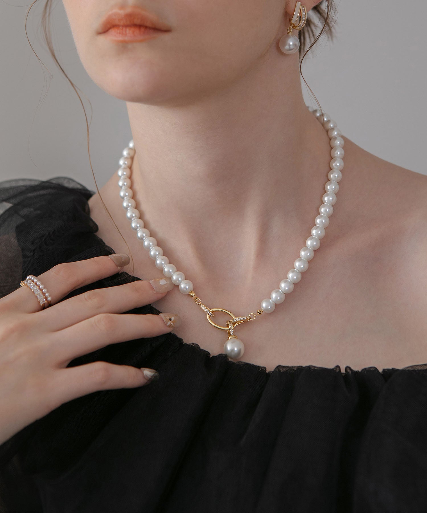 【当日発送】パールサークルネックレス