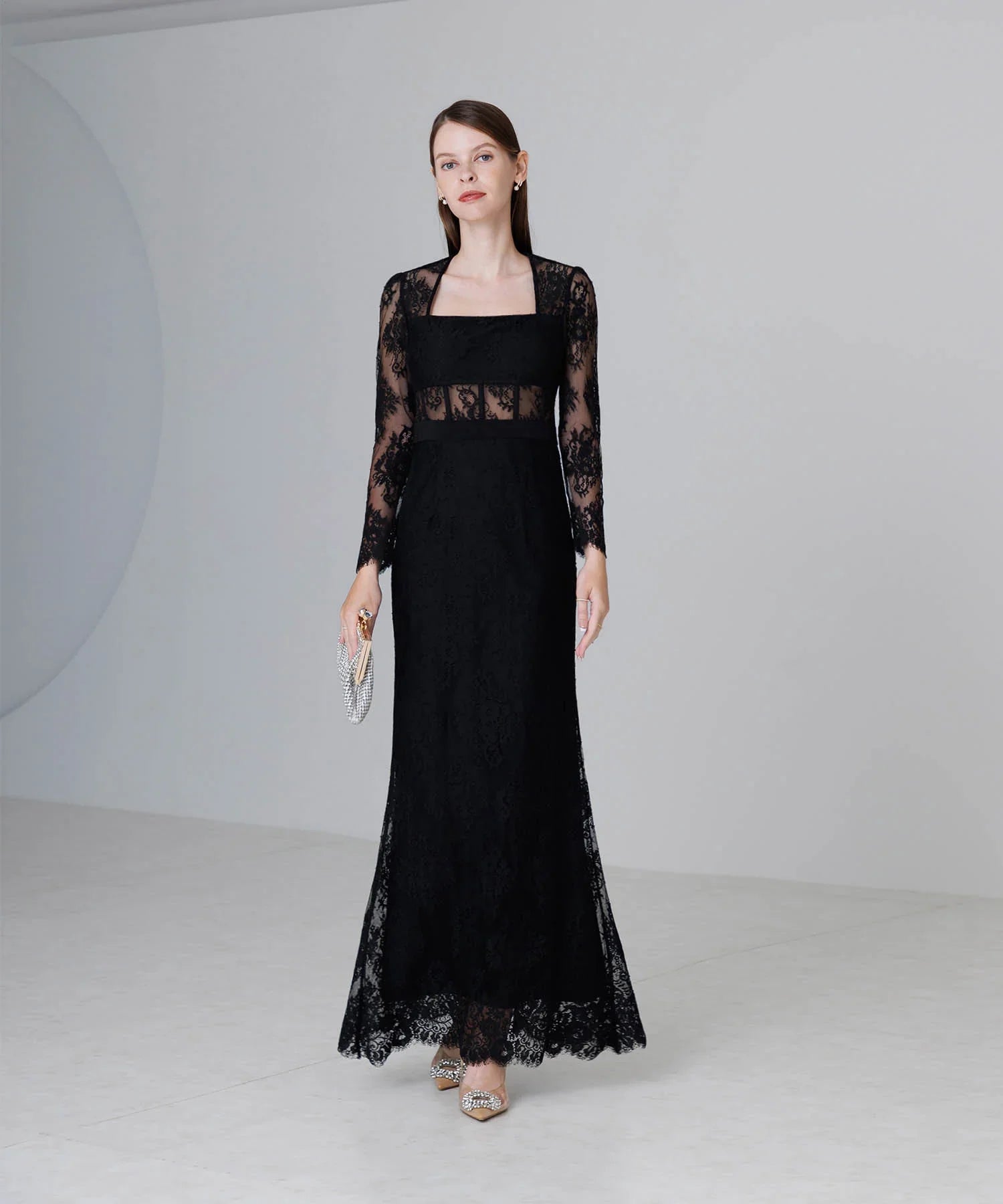 【LEJA LUXE】レースチューブデザインマーメイドドレス