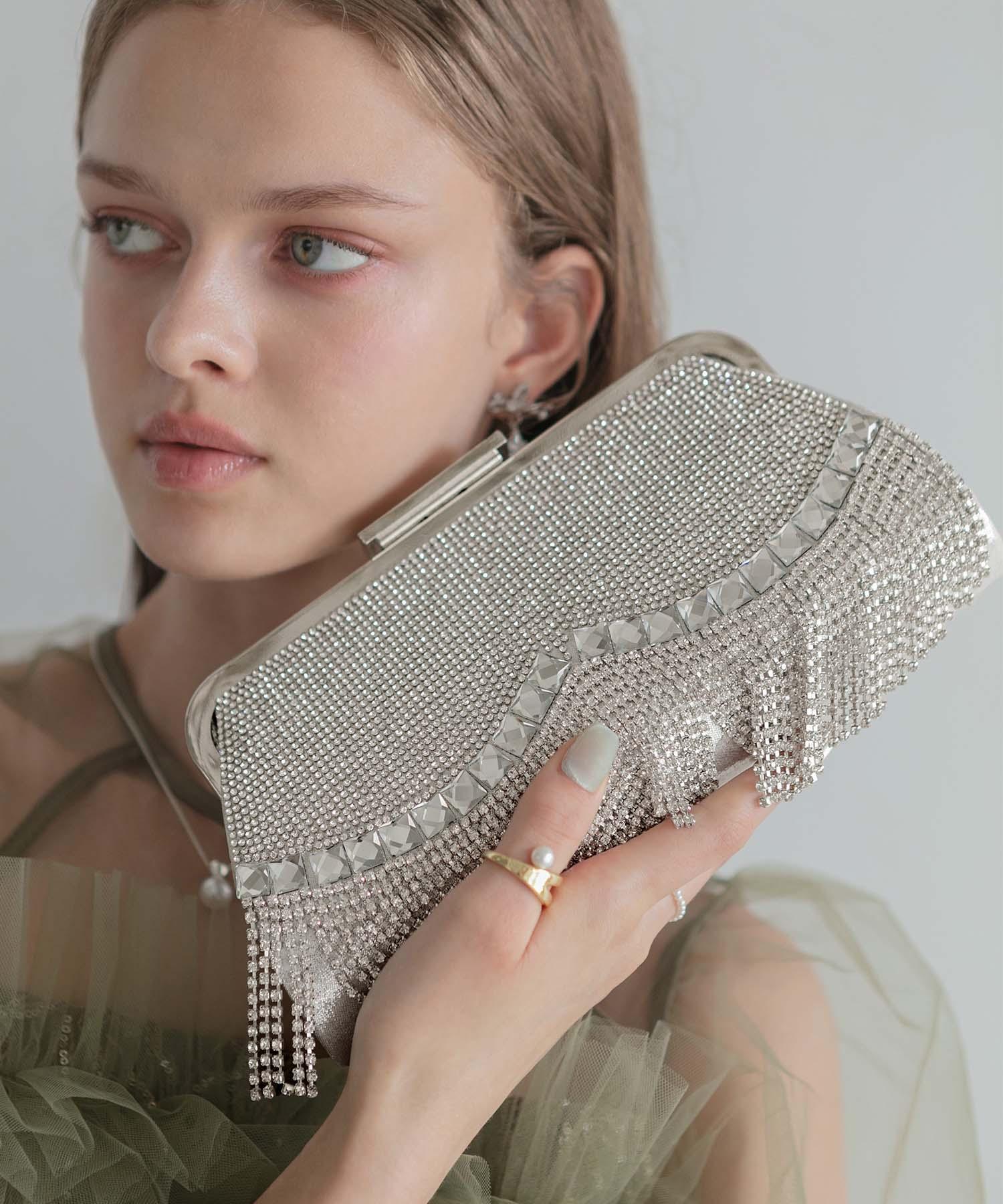 【当日発送】3WAYビジューフリンジバッグ