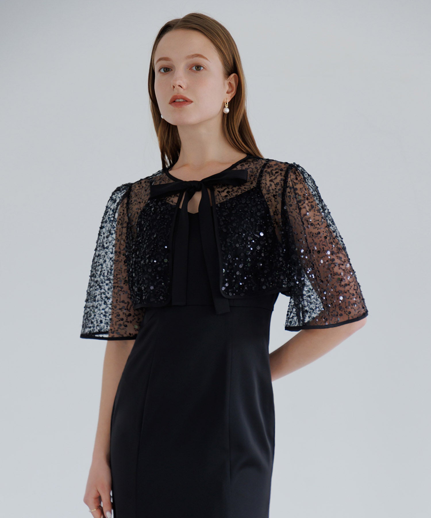 【当日発送】スパンコールビジューボレロマーメイドワンピースドレス