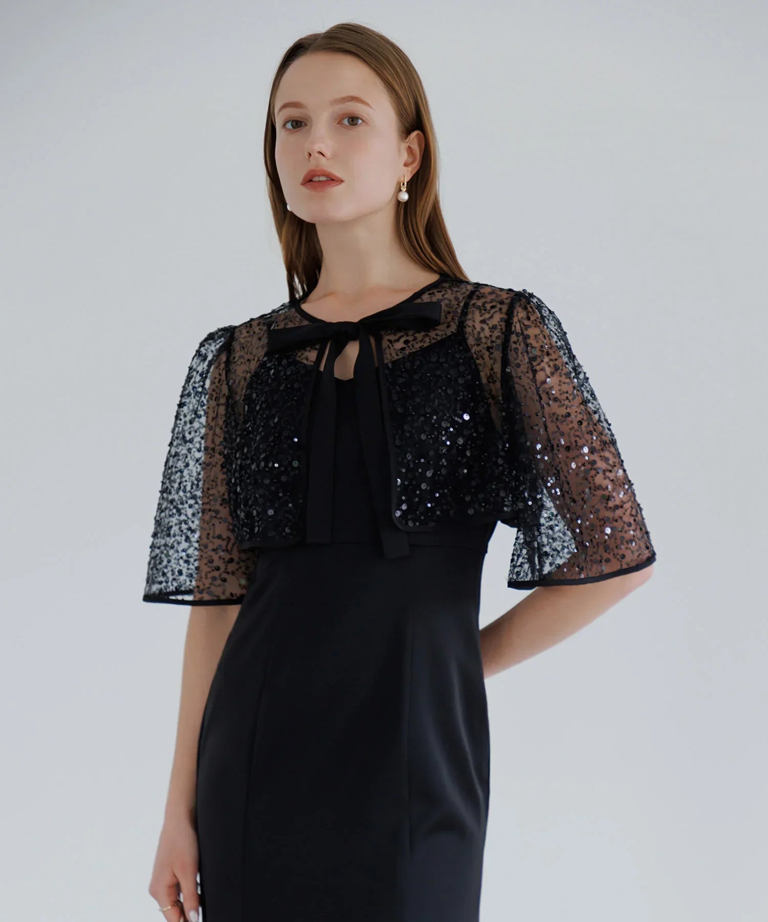 【当日発送】スパンコールビジューボレロマーメイドワンピースドレス