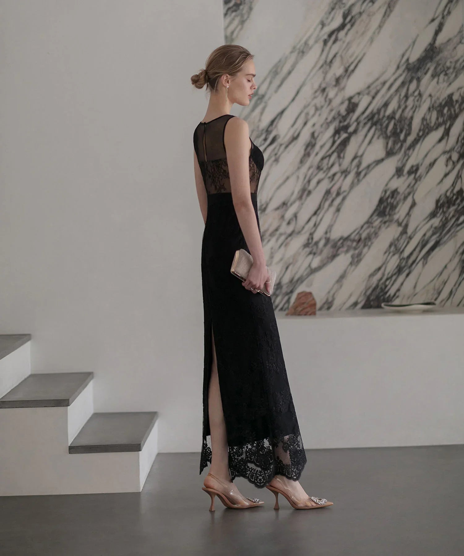 【LEJA LUXE】シェルカップレースマーメイドドレス