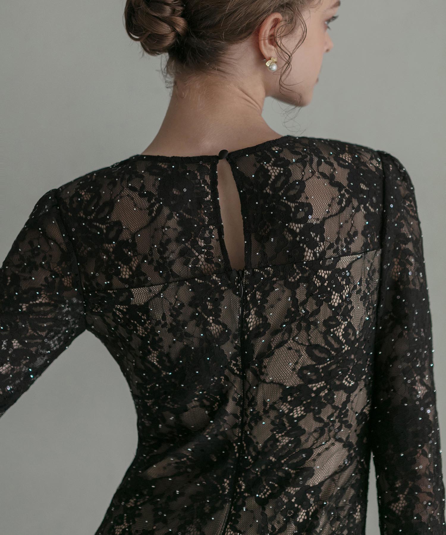 【LEJA LUXE】ツイストオープンレースストーンマーメイドドレス