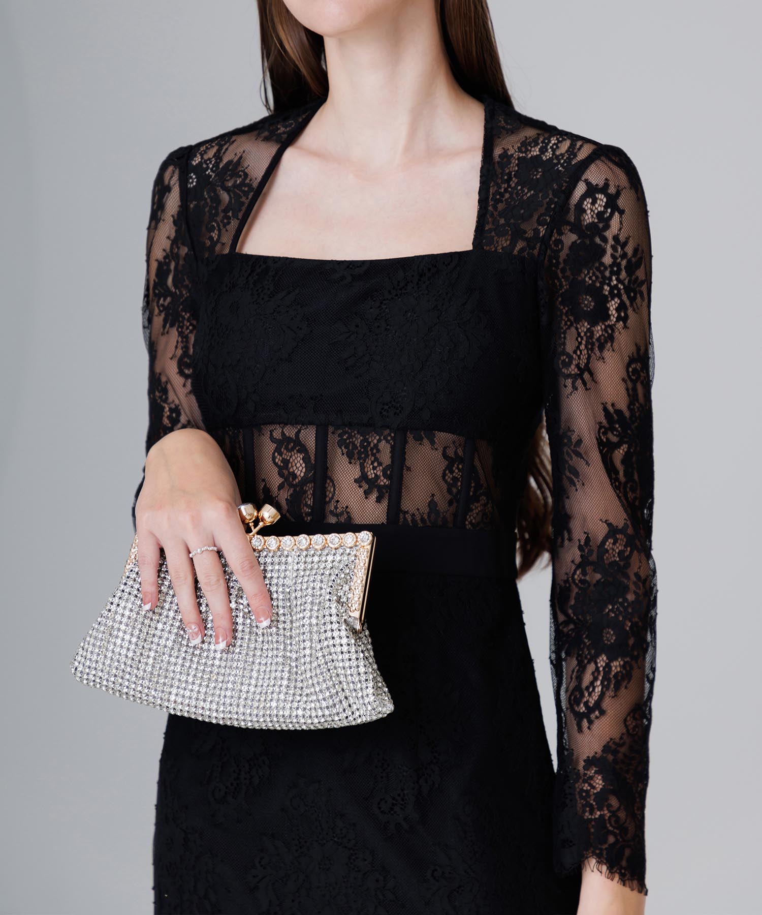 【LEJA LUXE】レースチューブデザインマーメイドドレス