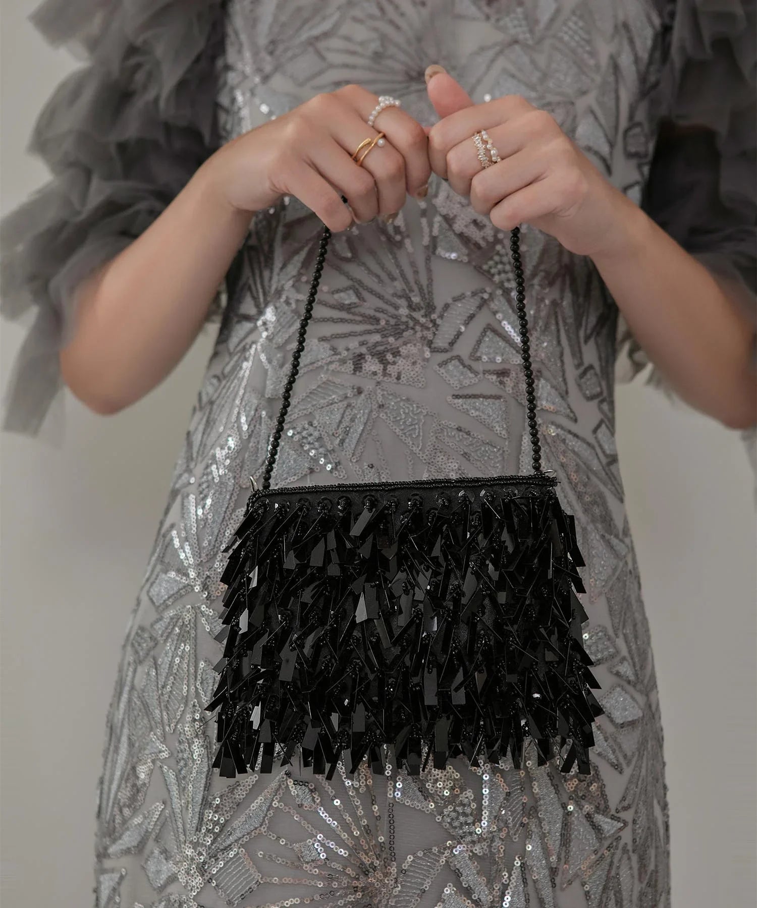 【当日発送】フリンジスパンコール2WAYバッグ