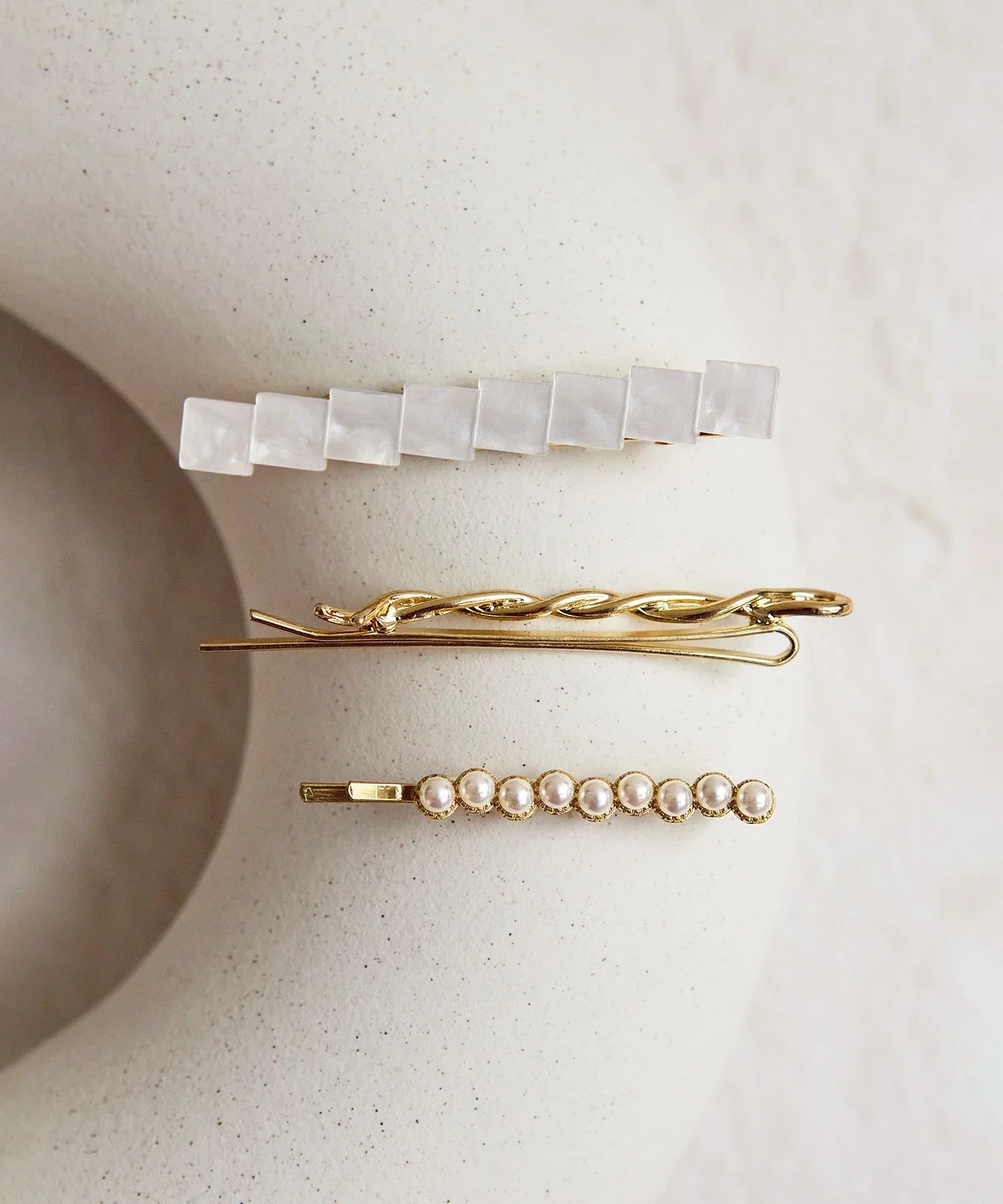 【当日発送】パールニュアンスゴールドヘアピンセット