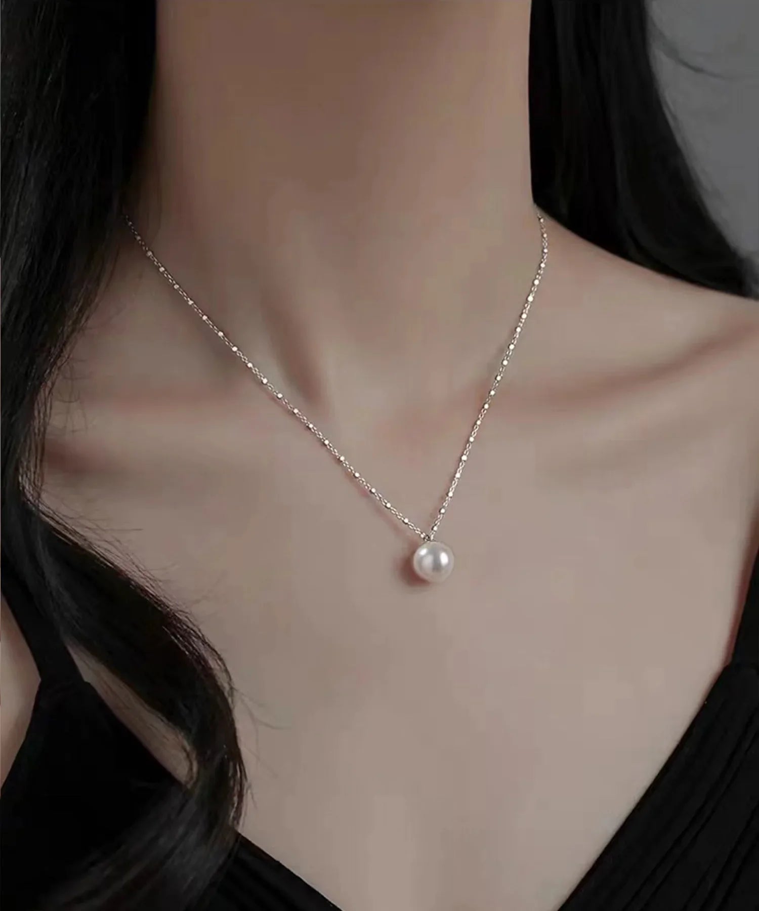 【SOLD OUT】シルバーチェーンパールネックレス