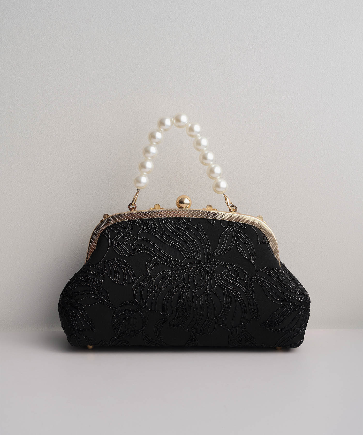 【当日発送】3WAYリュクスフラワーパールハンドバッグ