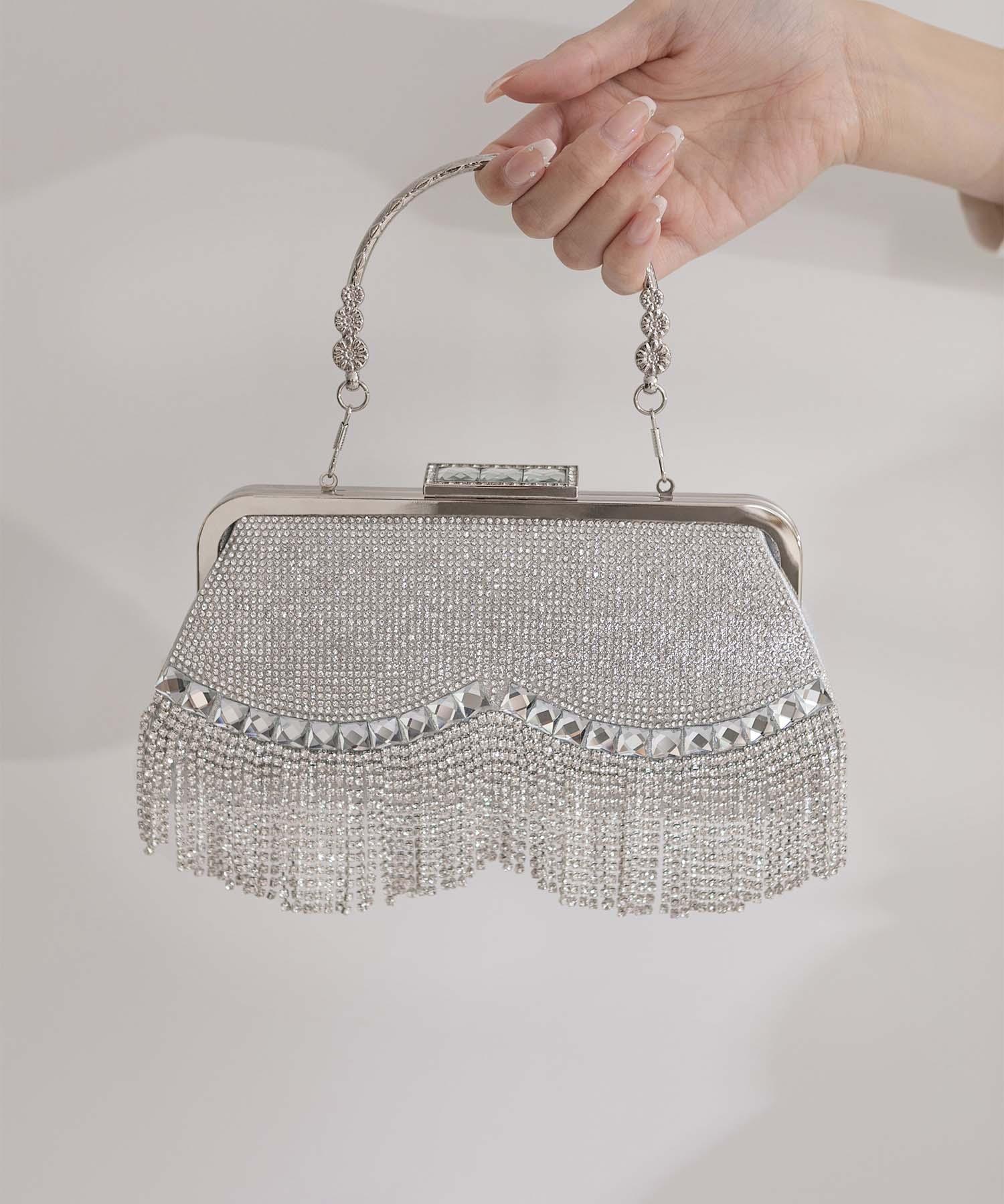 【当日発送】3WAYビジューフリンジバッグ