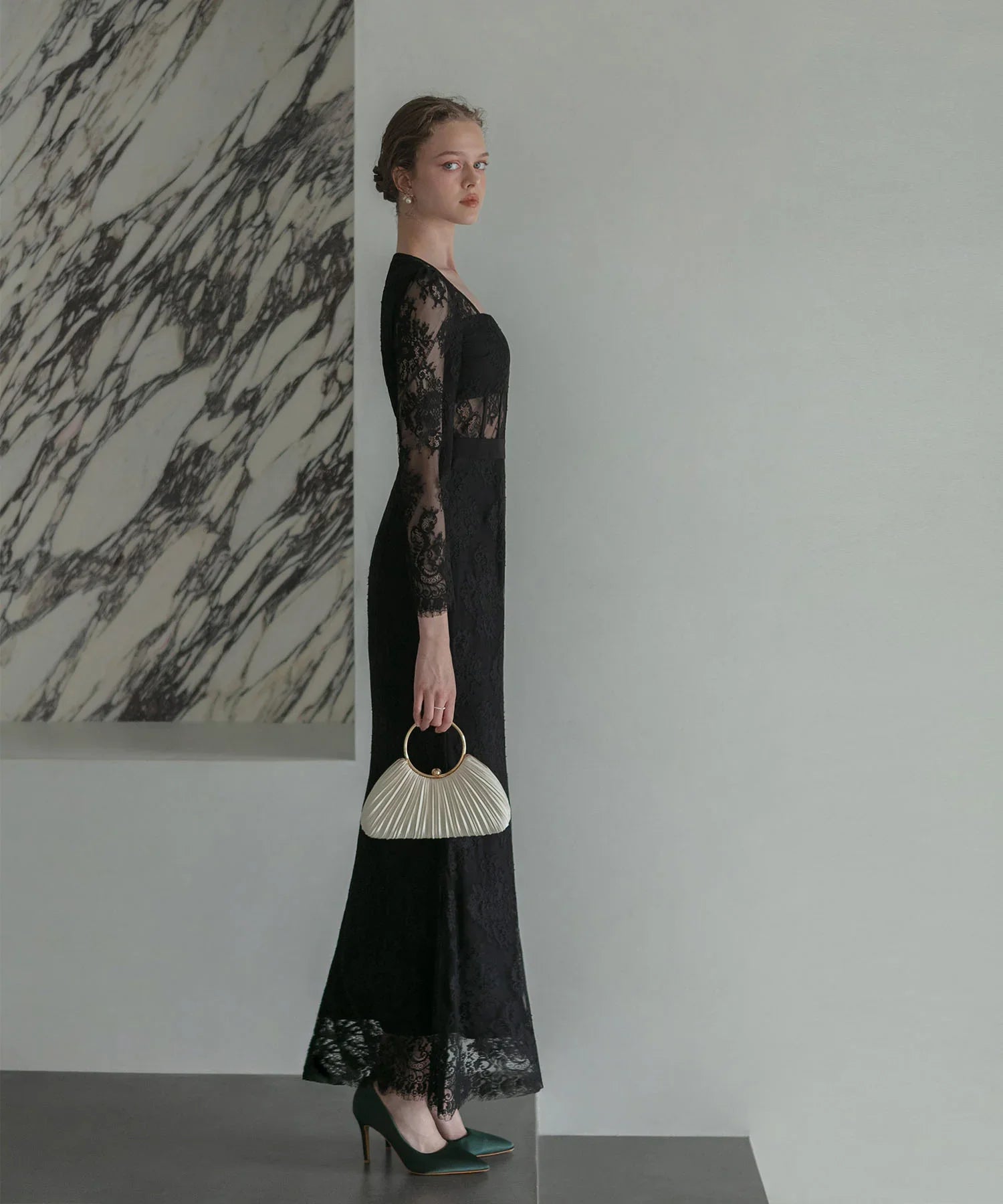 【LEJA LUXE】レースチューブデザインマーメイドドレス