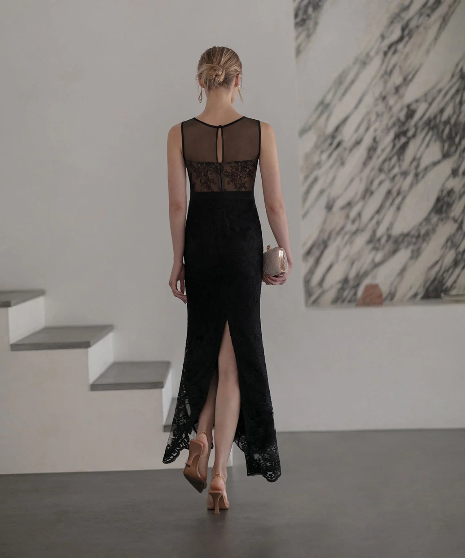 【LEJA LUXE】シェルカップレースマーメイドドレス