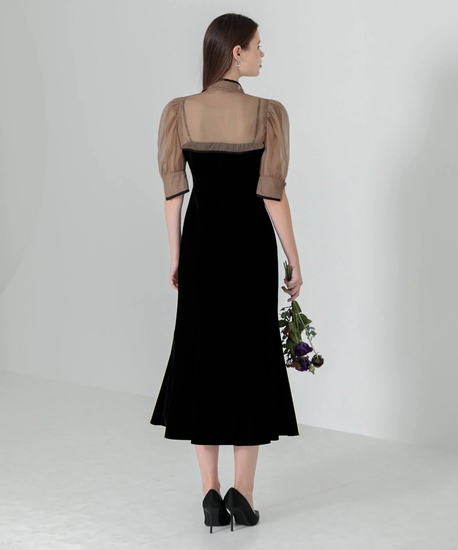 【当日発送】花柄ボレロセットアップマーメイドワンピースドレス