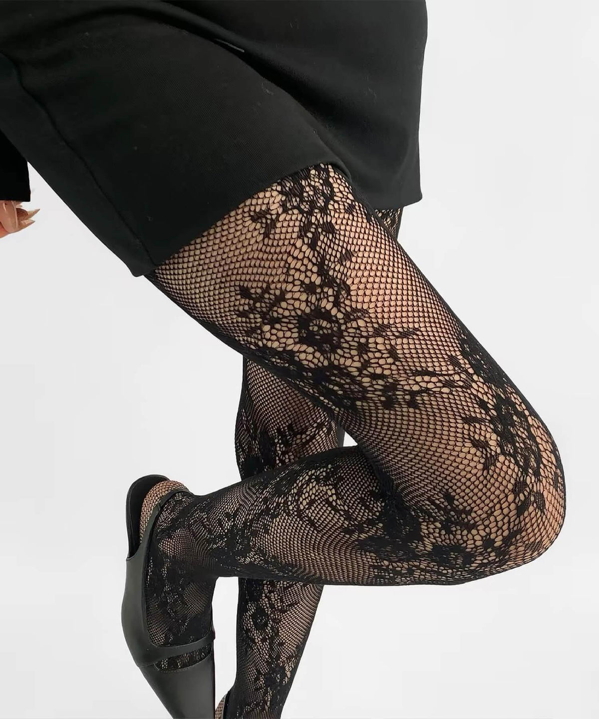 【COMING SOON】フローラルボタニカルメッシュレースタイツ