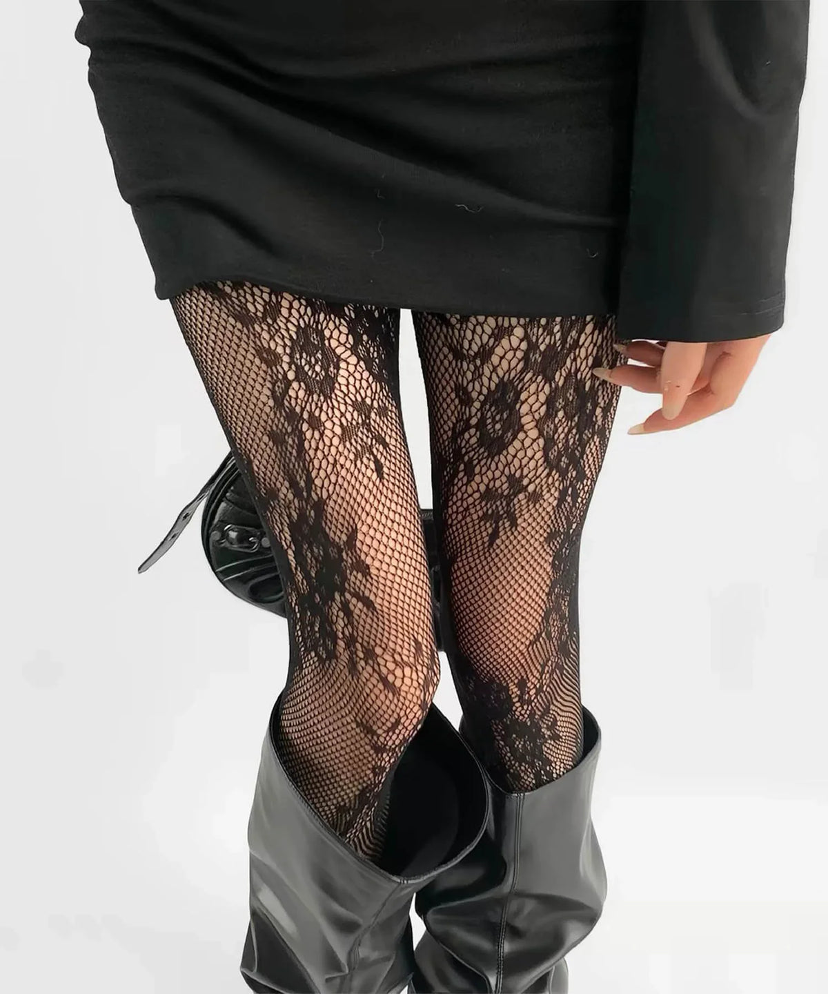 【COMING SOON】フローラルボタニカルメッシュレースタイツ