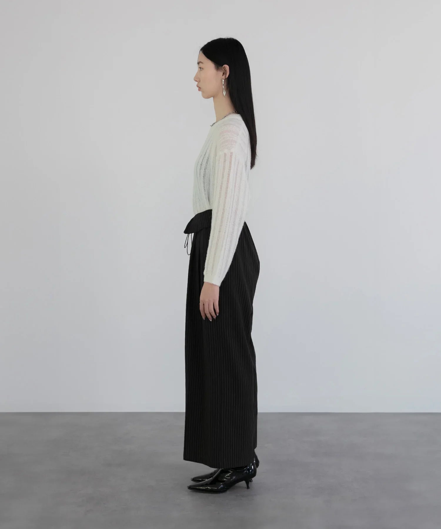 【当日発送】メッシュプルオーバーニットトップス