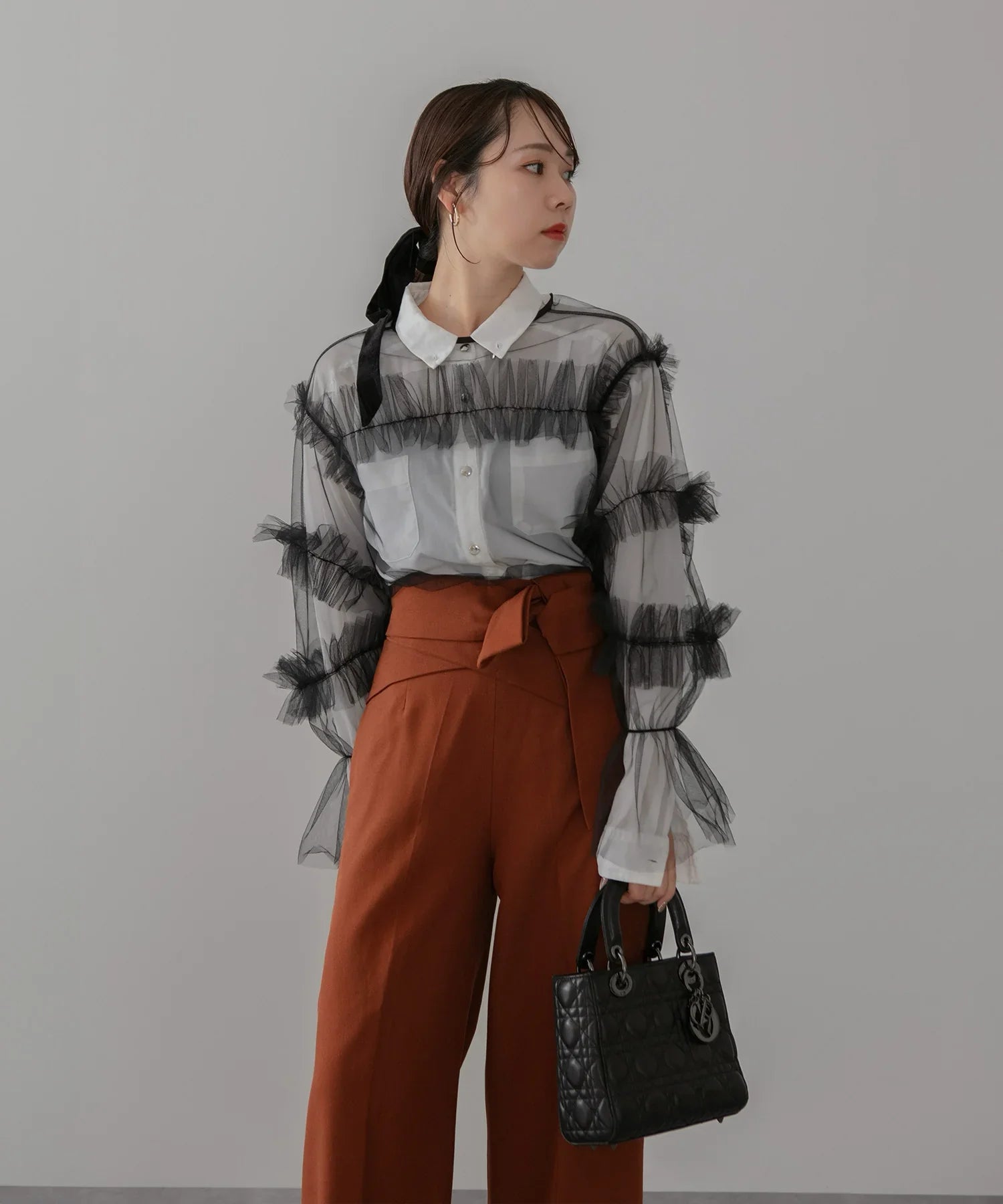 【当日発送】チュールフリルトップス