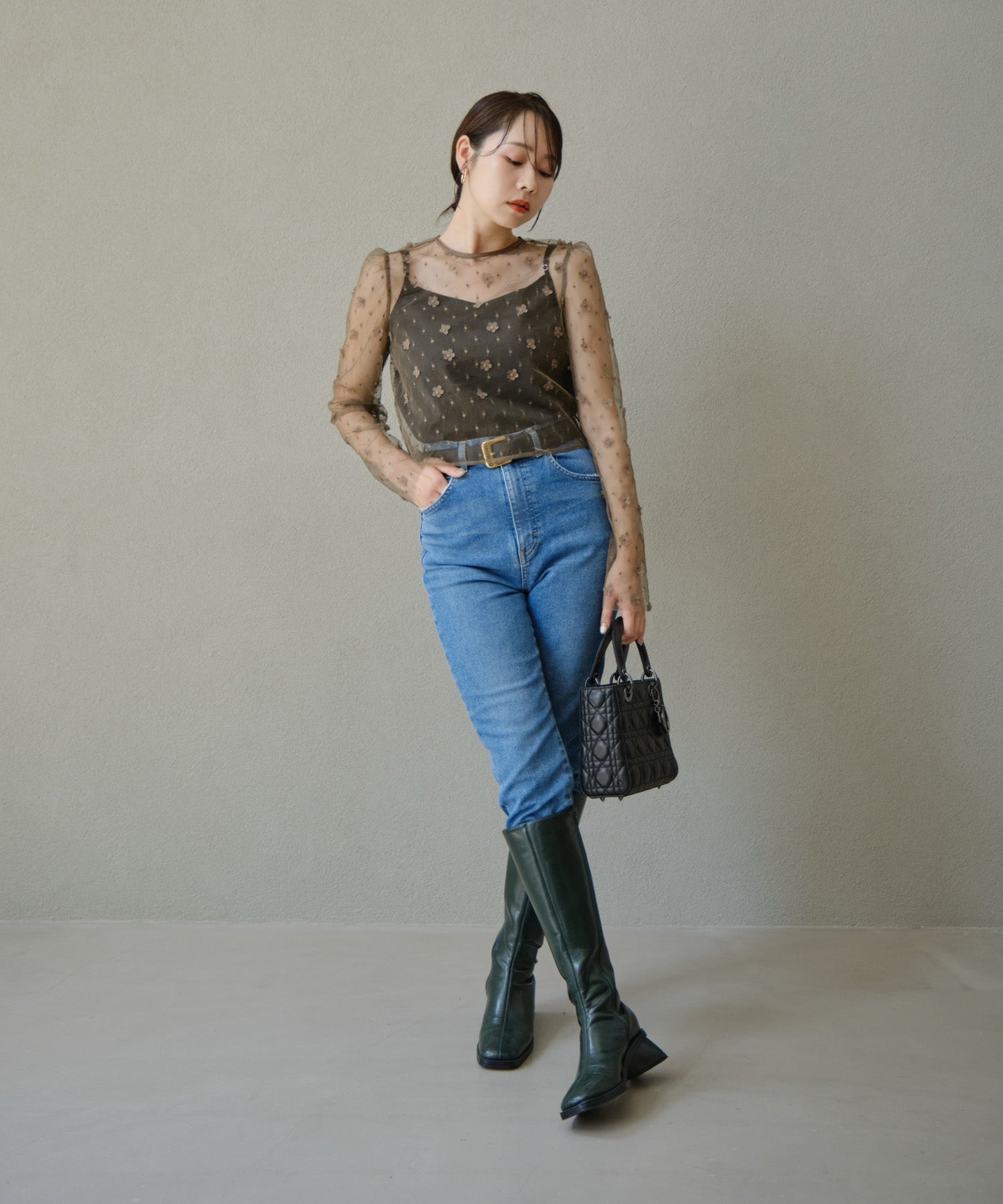 【当日発送】フラワーモチーフアシンメトリーチュールマーメイドワンピースドレス