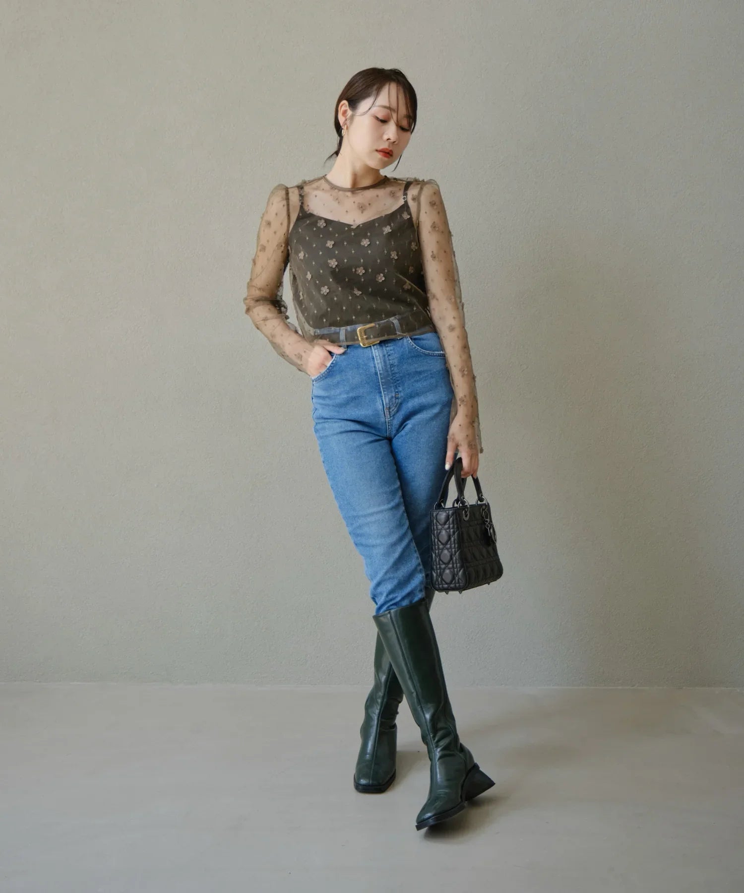 【当日発送】フラワーモチーフアシンメトリーチュールマーメイドワンピースドレス