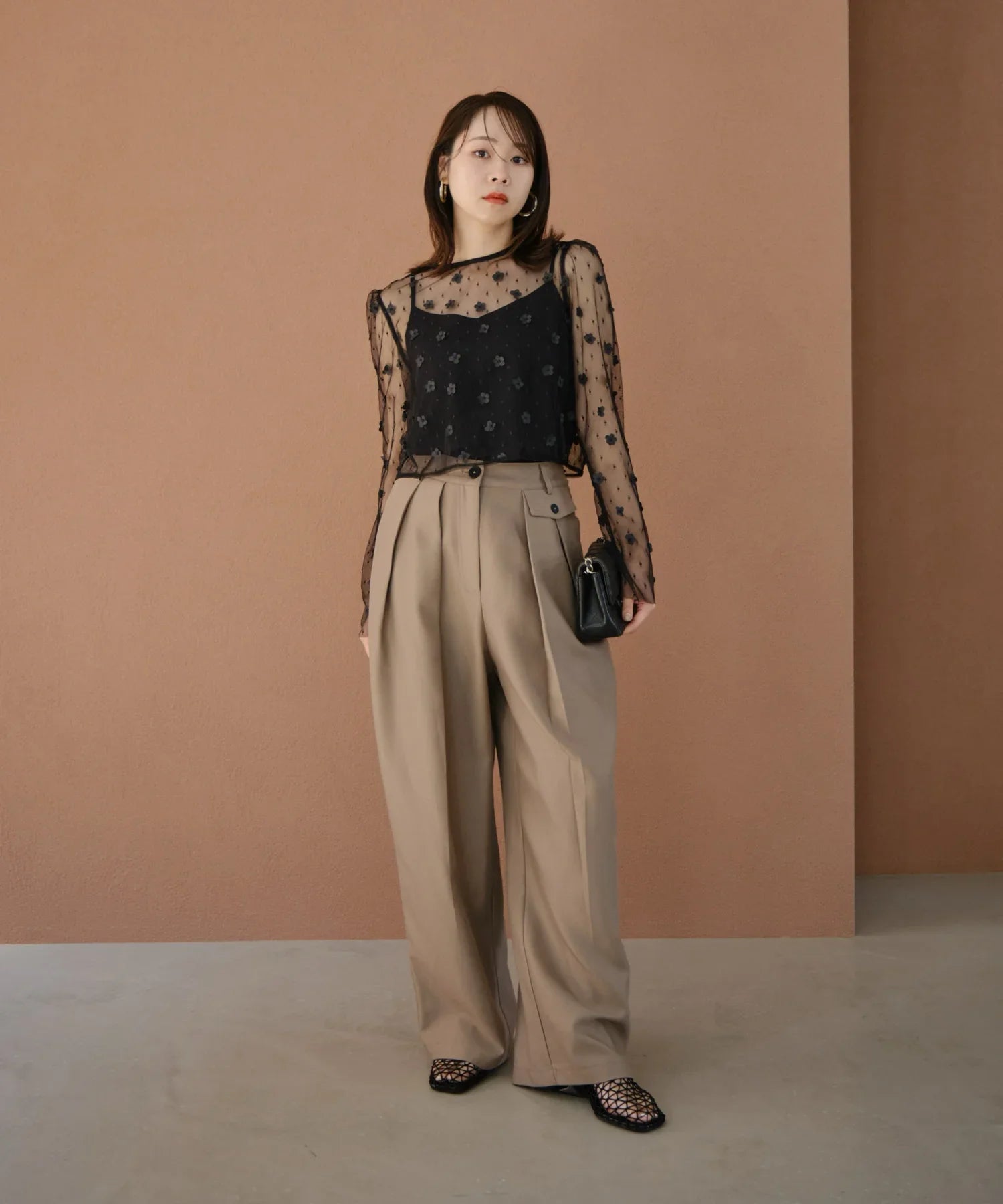 【当日発送】フラワーモチーフアシンメトリーチュールマーメイドワンピースドレス