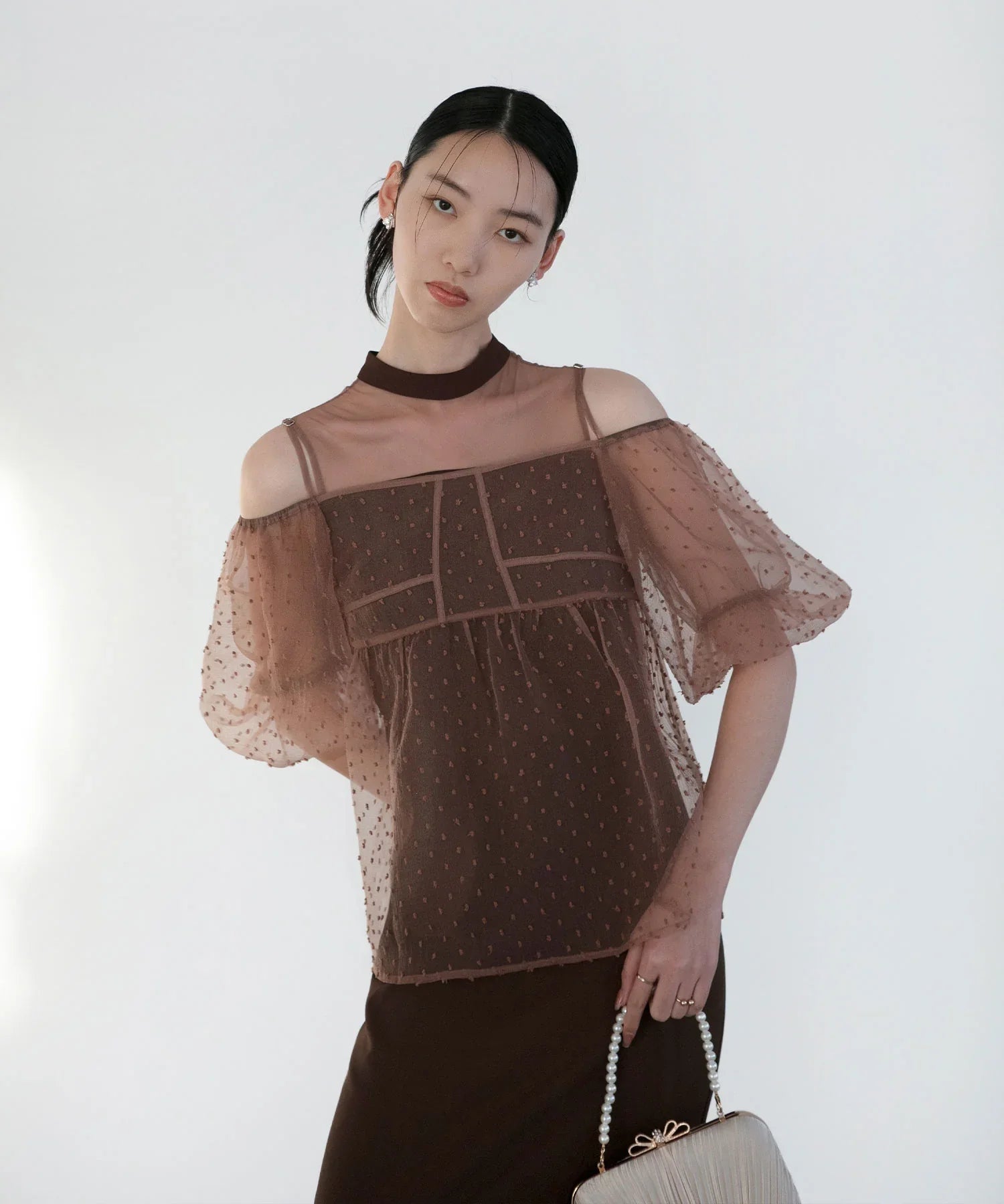 【当日発送】 レースドットビスチェセットアップIラインワンピースドレス