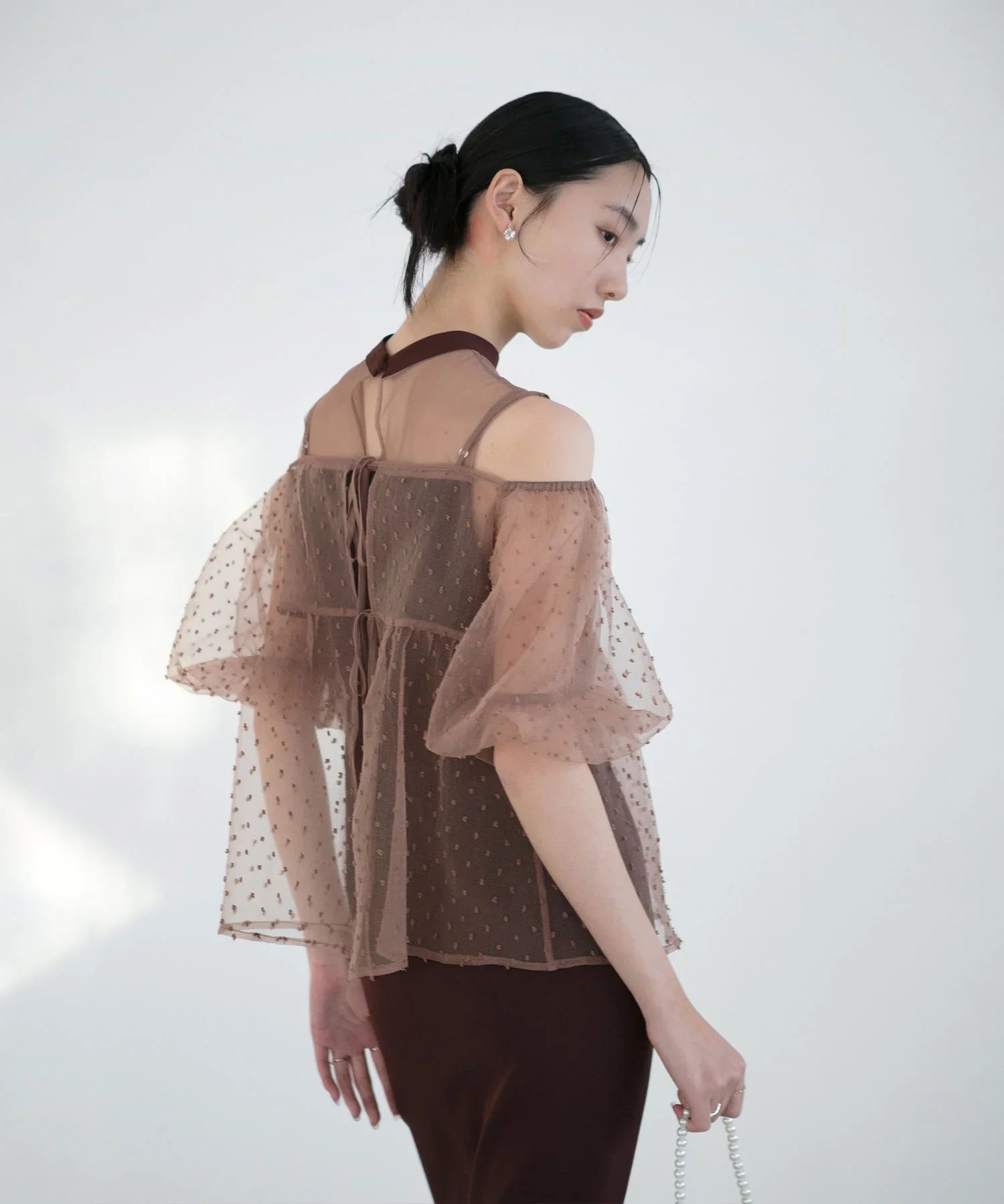 【当日発送】 レースドットビスチェセットアップIラインワンピースドレス