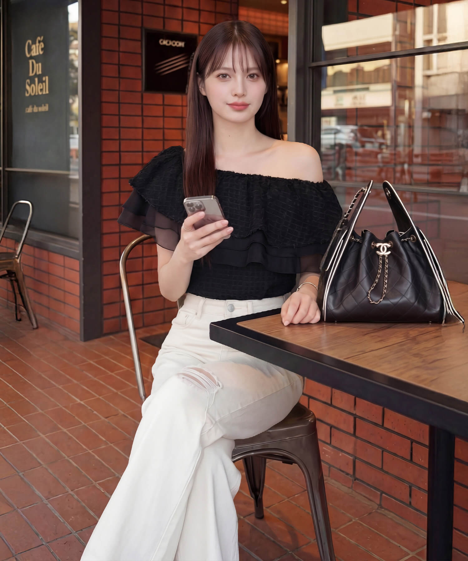 【COMING SOON】3WAYオフショルフリンジシアーレイヤードトップス