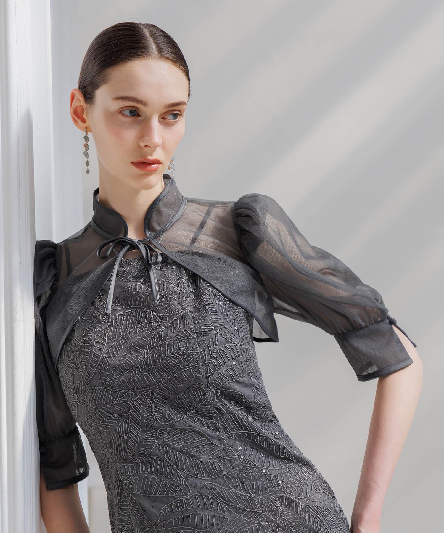 【当日発送】スパンコールボタニカルマーメイドボレロ2WAYワンピースドレス