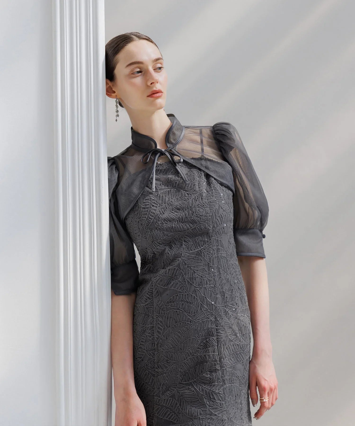 【当日発送】スパンコールボタニカルマーメイドボレロ2WAYワンピースドレス