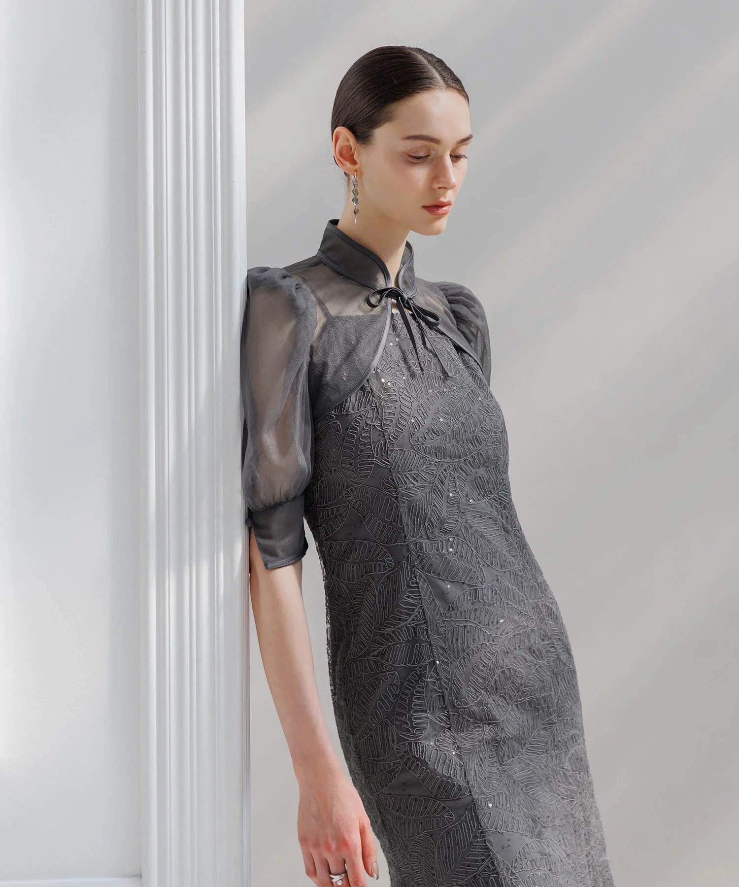 【当日発送】スパンコールボタニカルマーメイドボレロ2WAYワンピースドレス