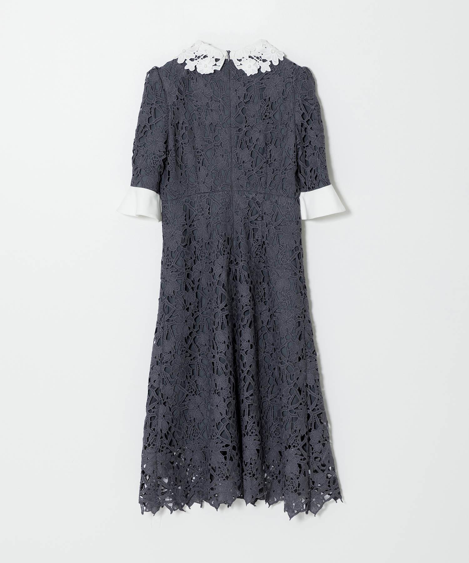 【當天出貨】碎花蕾絲彩色亮片A字洋裝